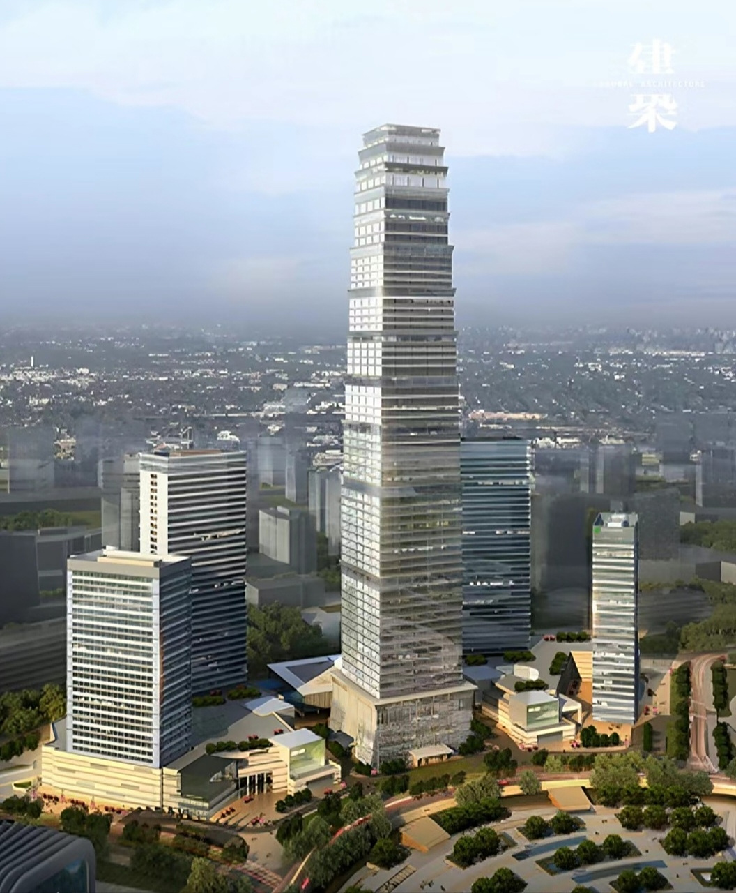 303米,青藏高原第一高楼将在西宁建成,西宁绿地中心项目位于海湖新区.