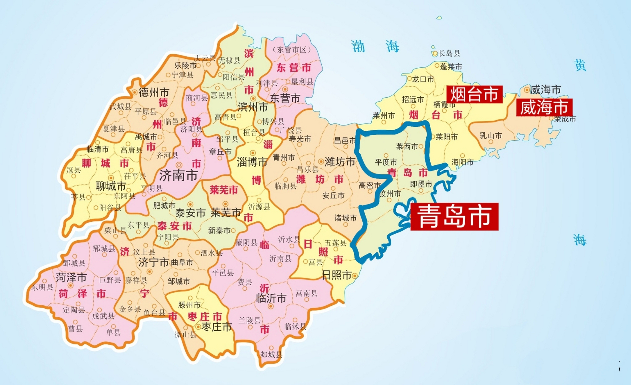 看地图就知道,青岛位置非常特殊,正好扼守住了胶东半岛的咽喉,青岛
