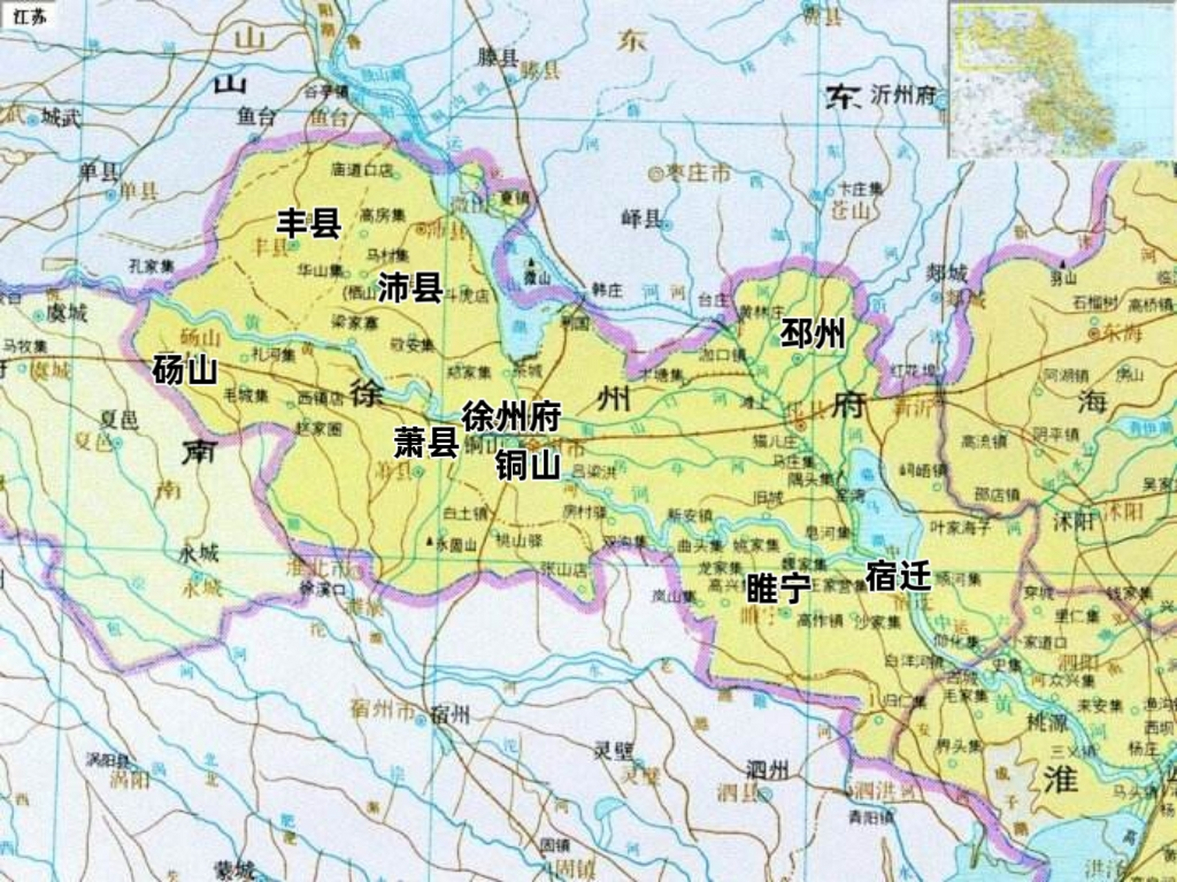 萧县与周边接壤地图图片