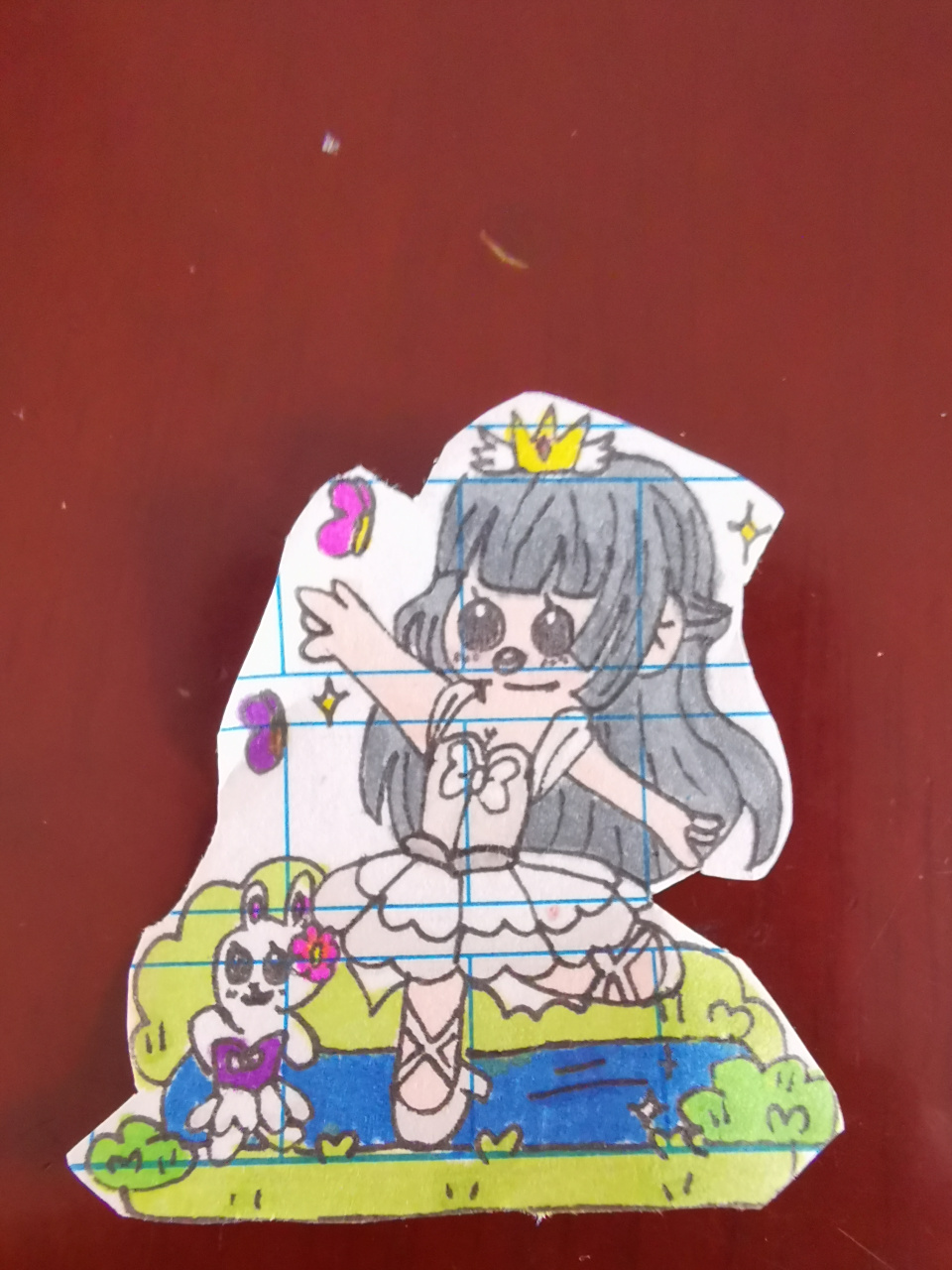 这次我把第一张贴纸又做了一下,看看行不行吧!