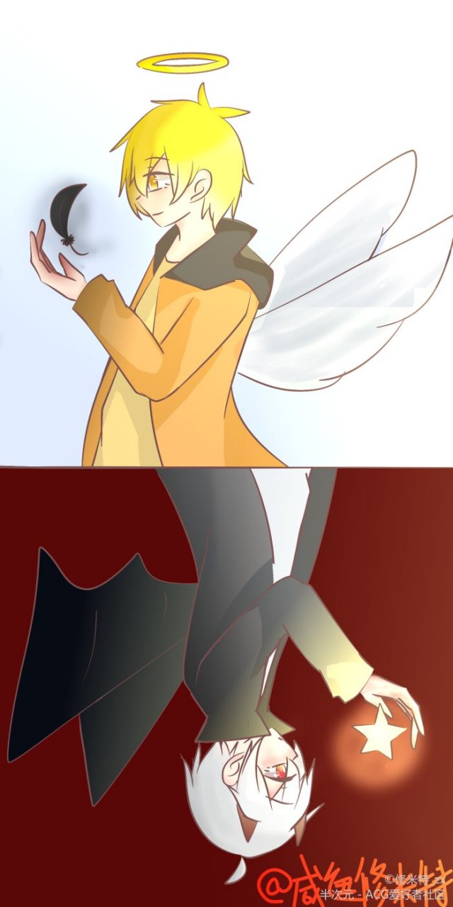 天使阿神和恶魔羽毛=( )卧━=( )━擦!