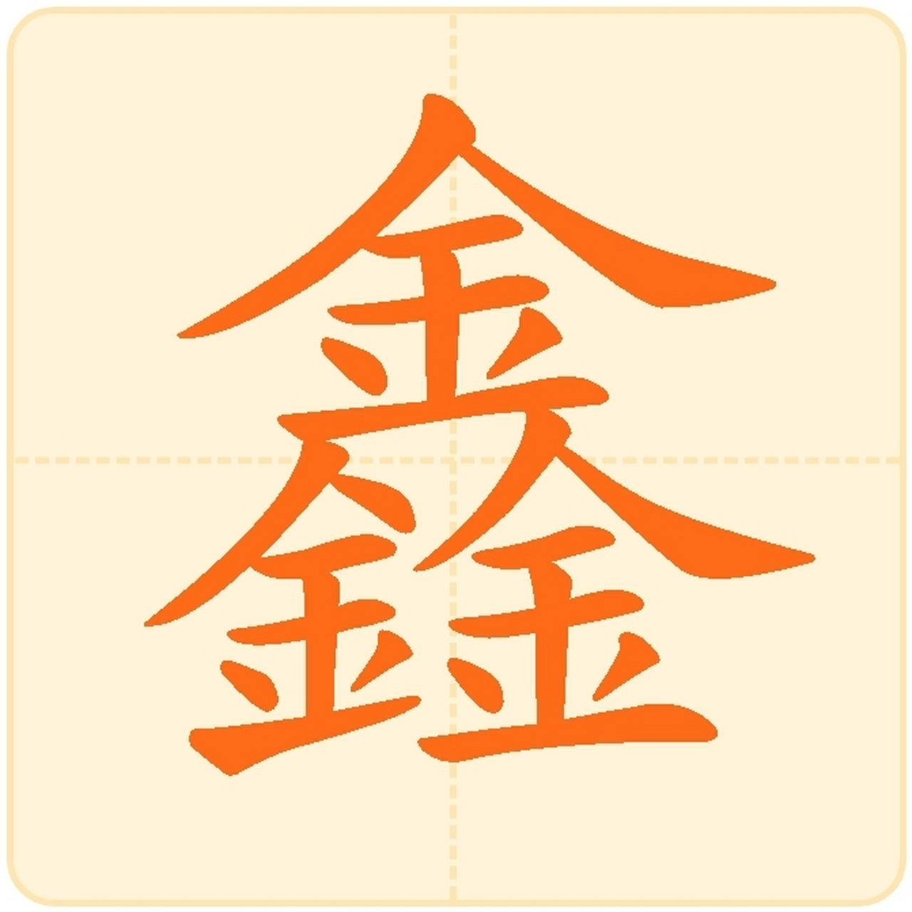 鑫的本意是多金,常用做人名,取其金多兴旺之意.