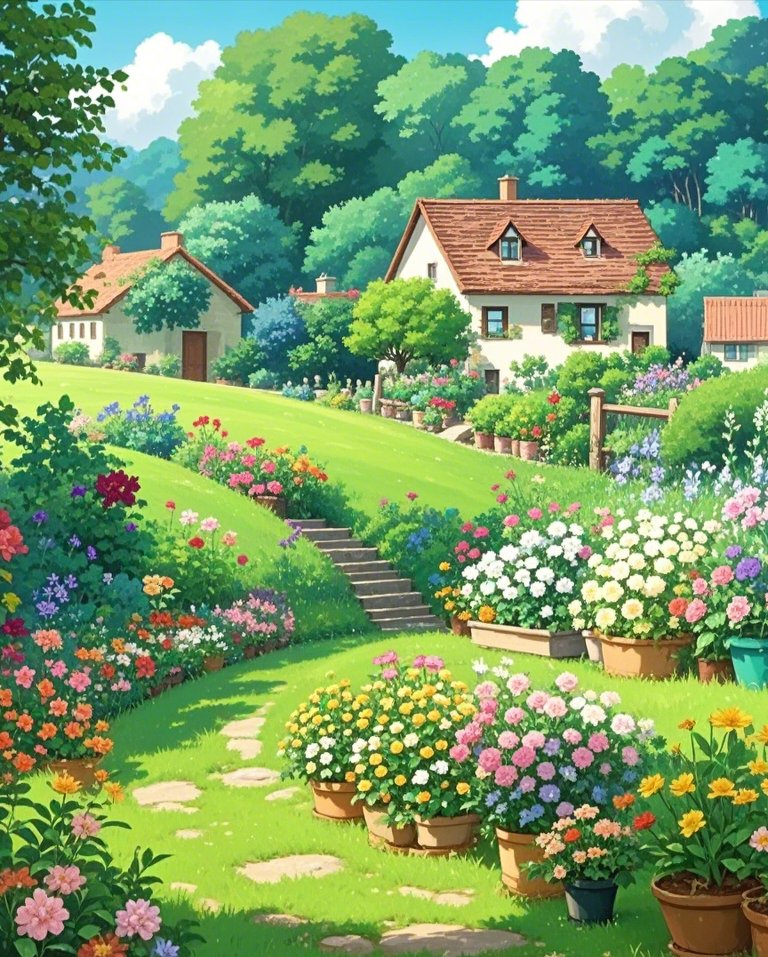 美丽的花园,感觉自己置身于童话世界中,每一朵花都好美,好想在这样的