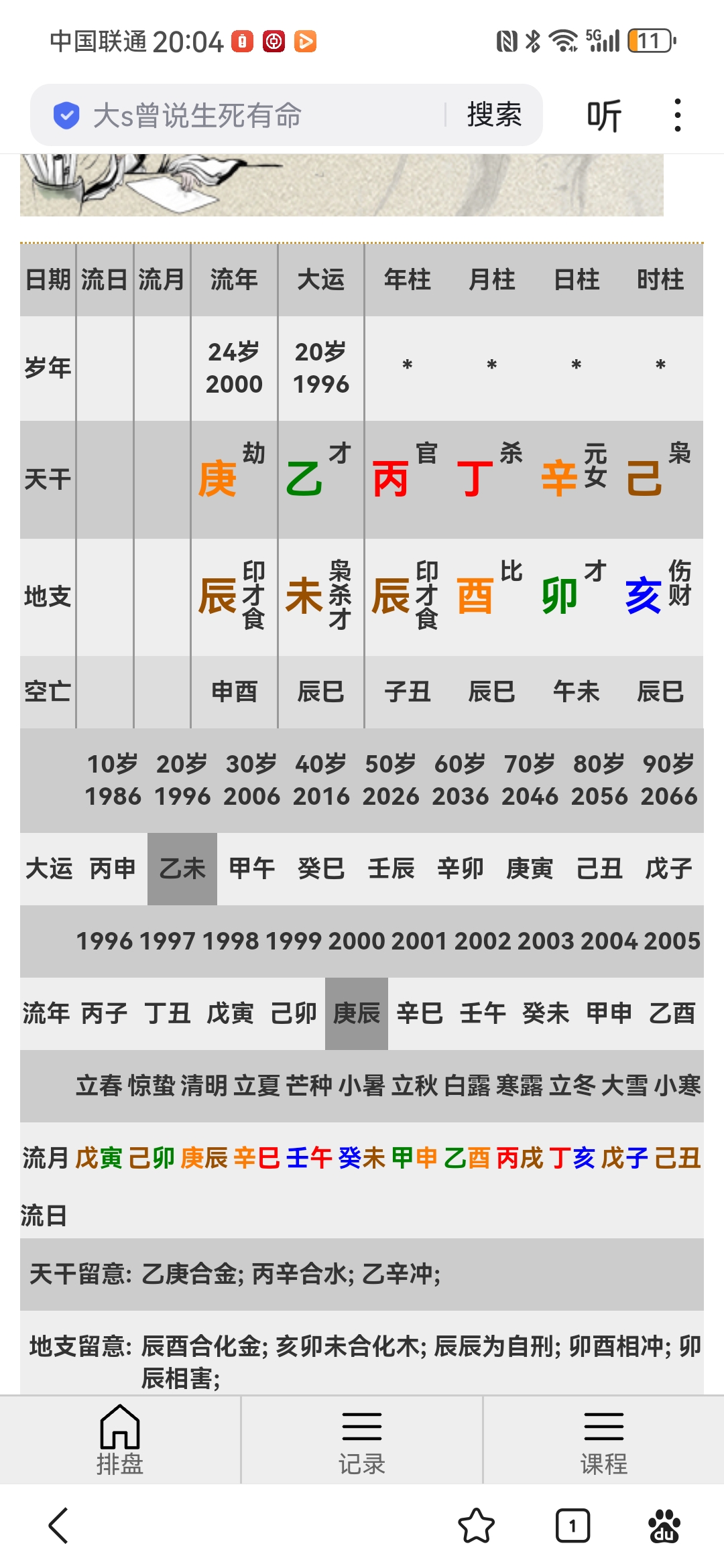 阎王注定寿命一览表