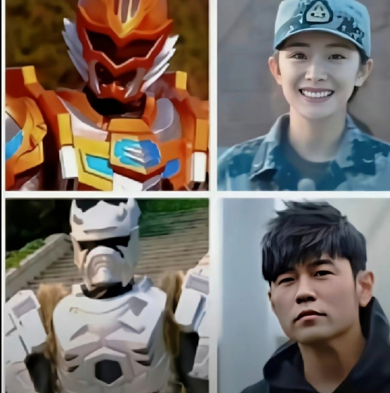 杨幂铠甲,杰伦铠甲,合体!真的说不出哪里像,但是确实像.