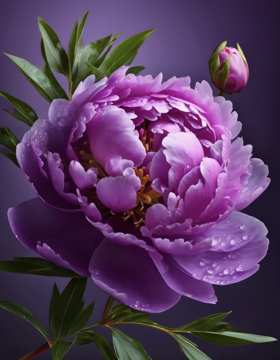 紫色牡丹花,富贵吉祥