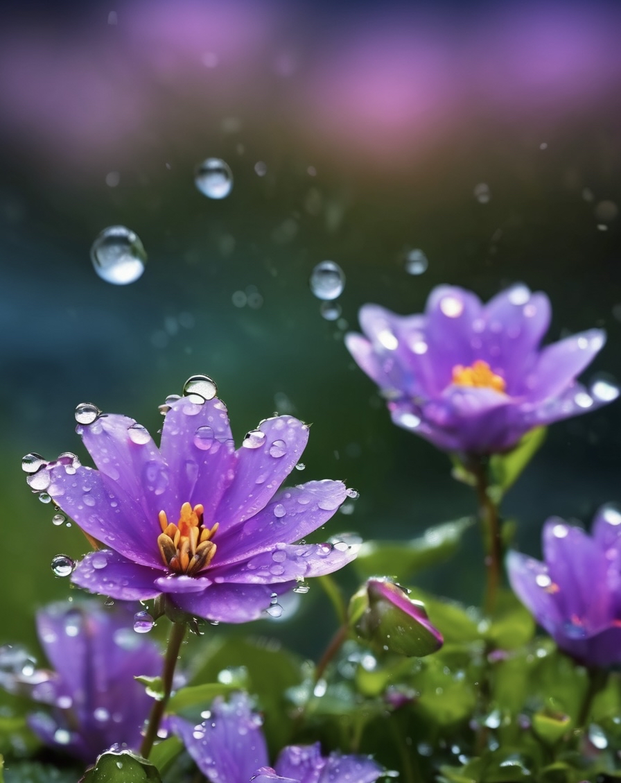 清晨的雨露花草图片图片