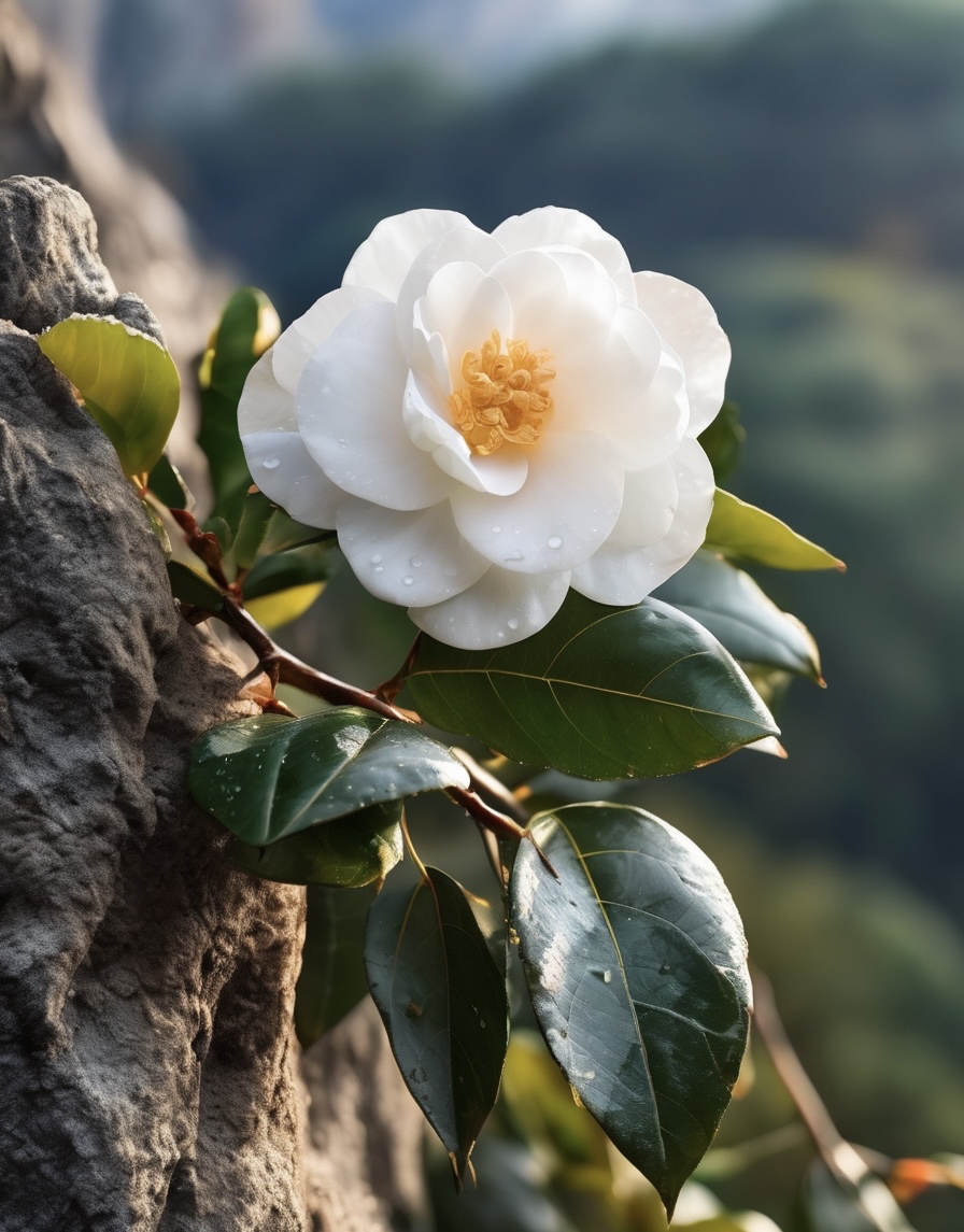 白色山茶花味道图片