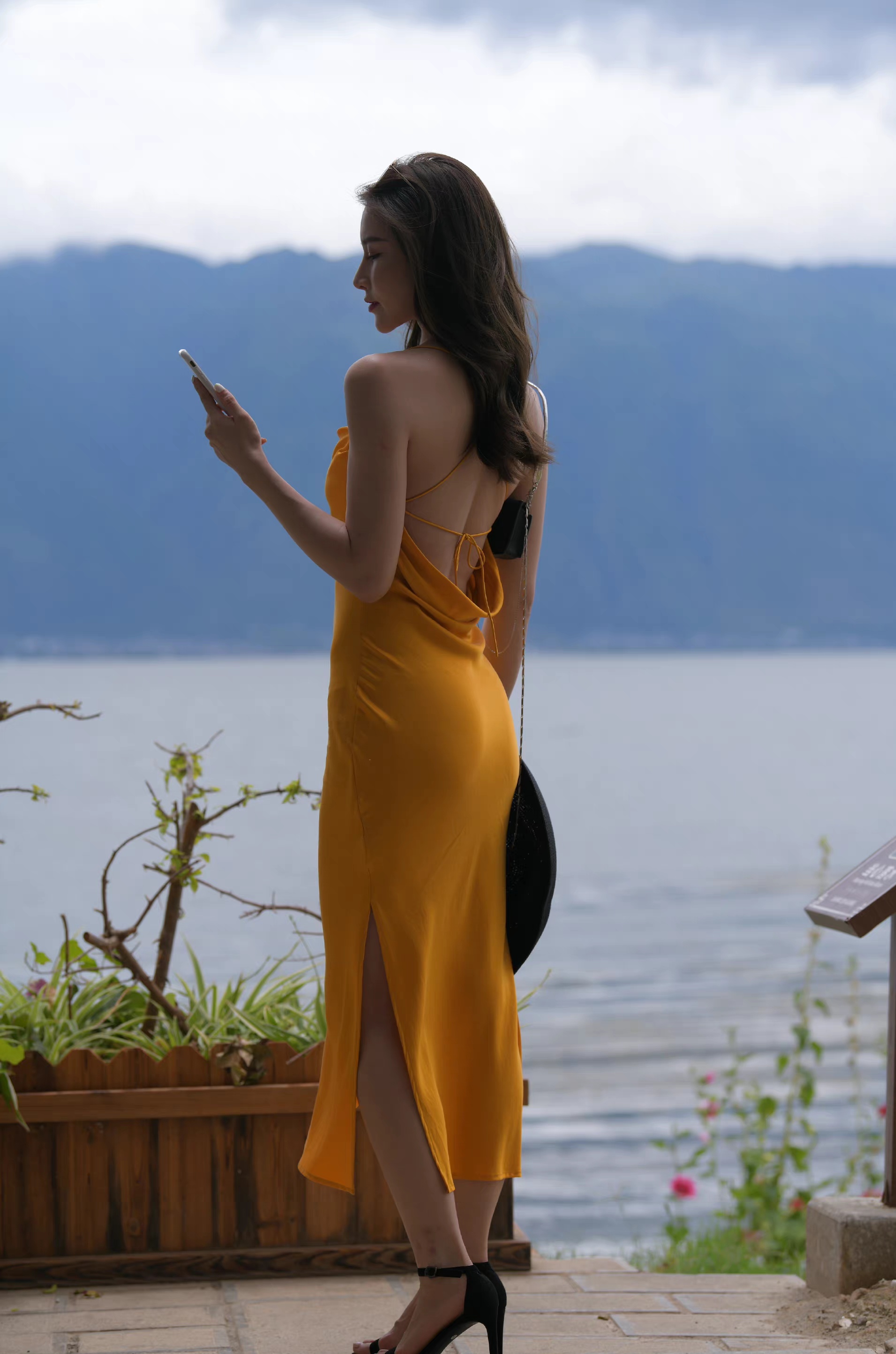 天鹅颈,蝴蝶背,杨柳腰,蜜桃臀,单出都是绝杀,她…她居然凑一身.