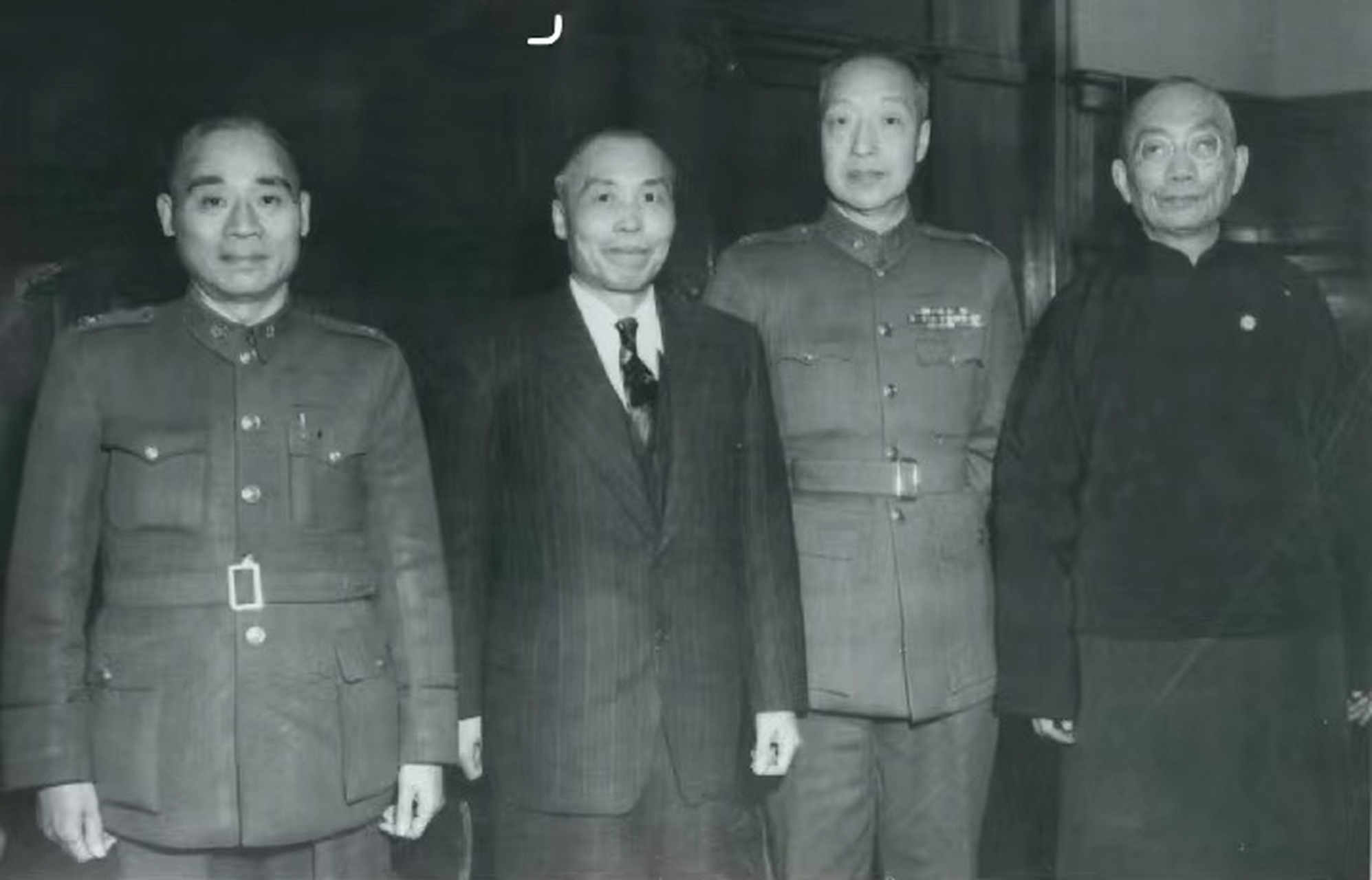 左起:顾祝同,李宗仁,徐永昌,吴忠信,1949