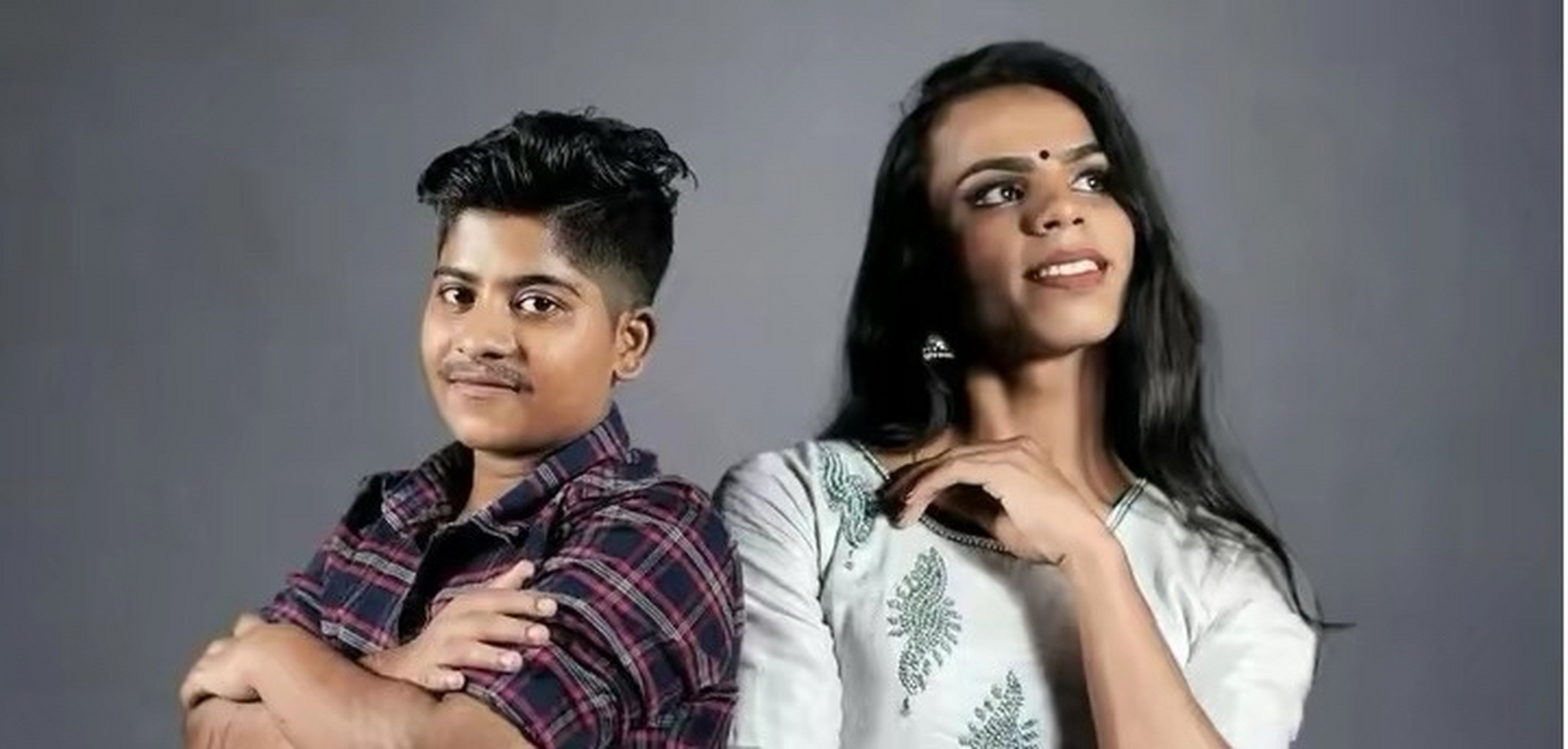 在印度喀拉拉邦(kerala),一对准父母分享的全家福写真在社群媒体上