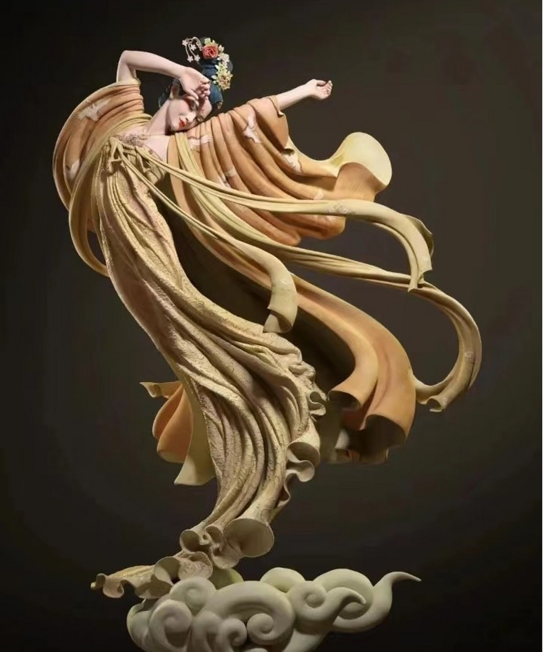 3d雕塑界大佬,雕塑妖娆艳丽的古典美女