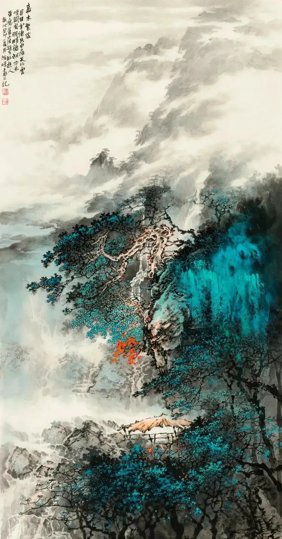 目的地心动指南#新彩墨山水画代表人物——黄海峰老师作品精选九返谮
