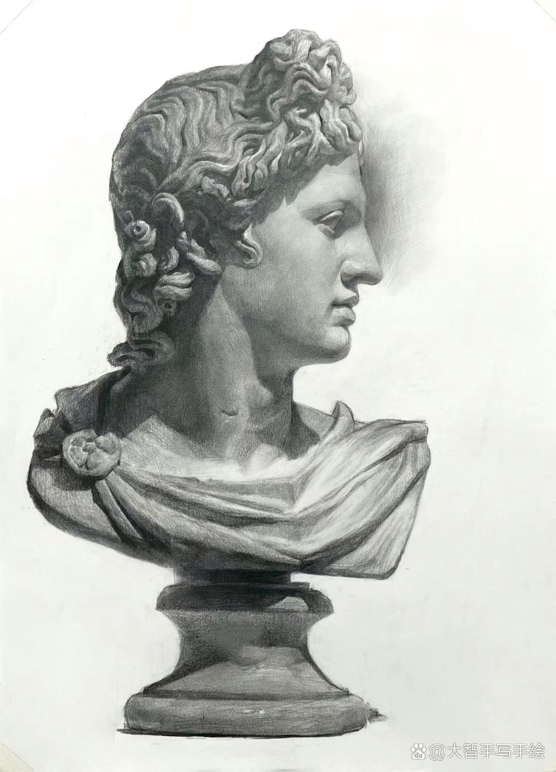 奔赴春天的旅行#素描冷知识分享之石膏像简介 阿波罗 阿波罗(希腊语