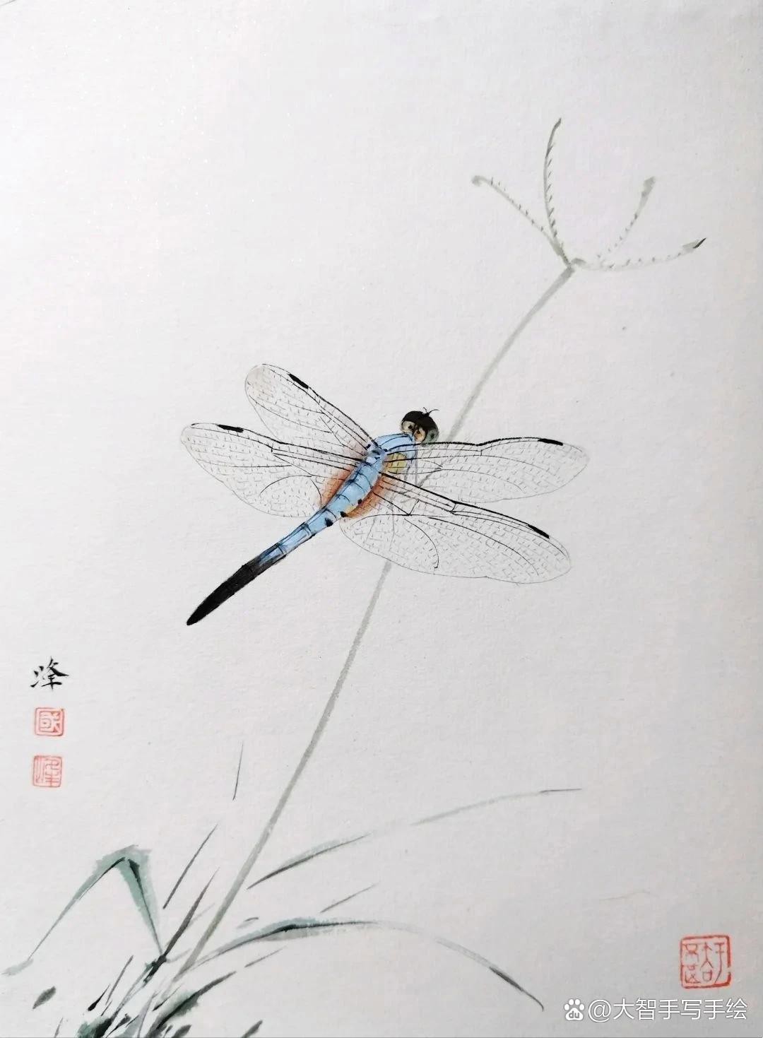 蜻蜓点水鱼游畔.一霎雨声香四散.风颭乱.高低掩映千千万.