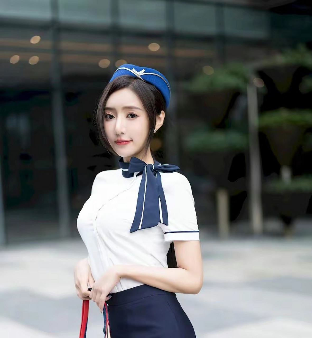 制服美少女,身材穿搭时尚漂亮