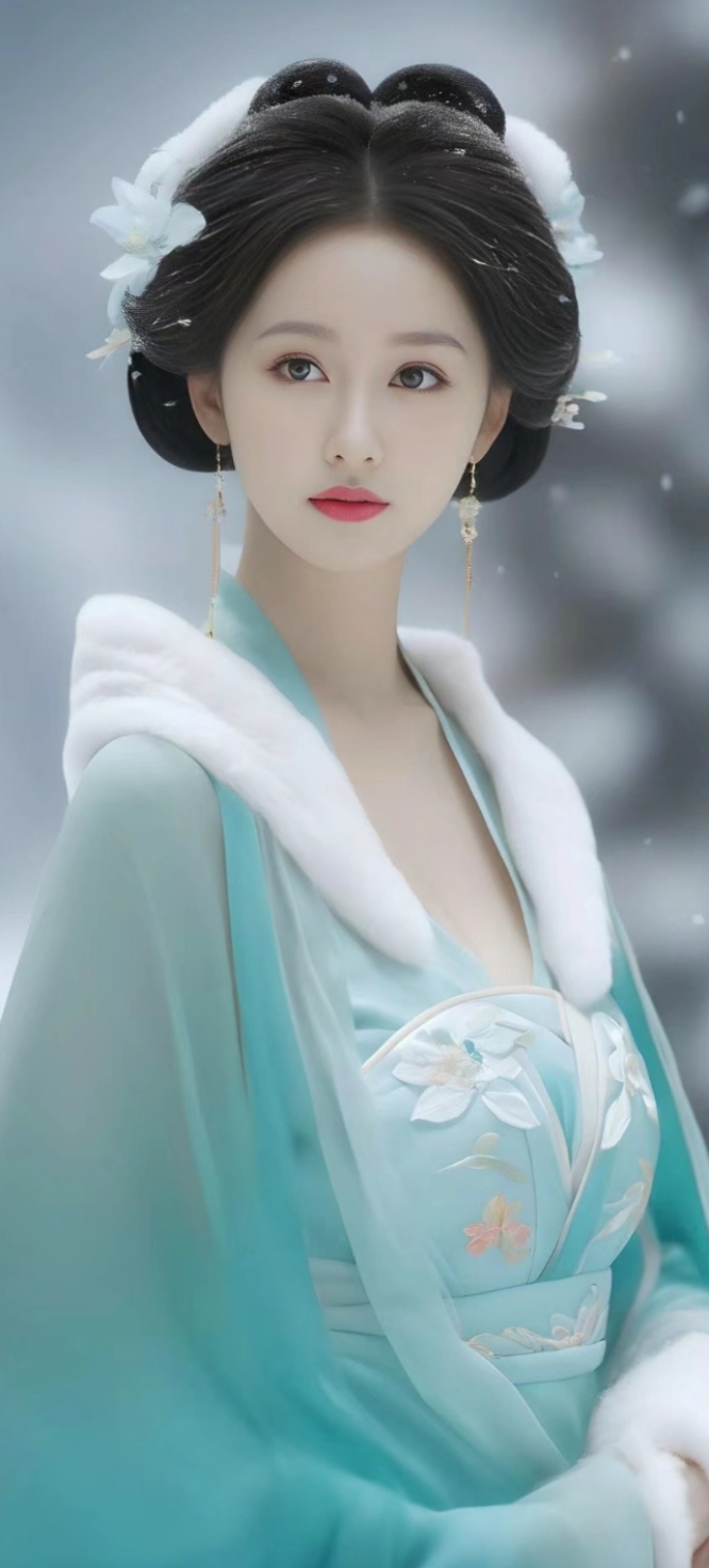 你,就是那淡雅如兰的古装女子,彷佛从古画中走出的仙女.