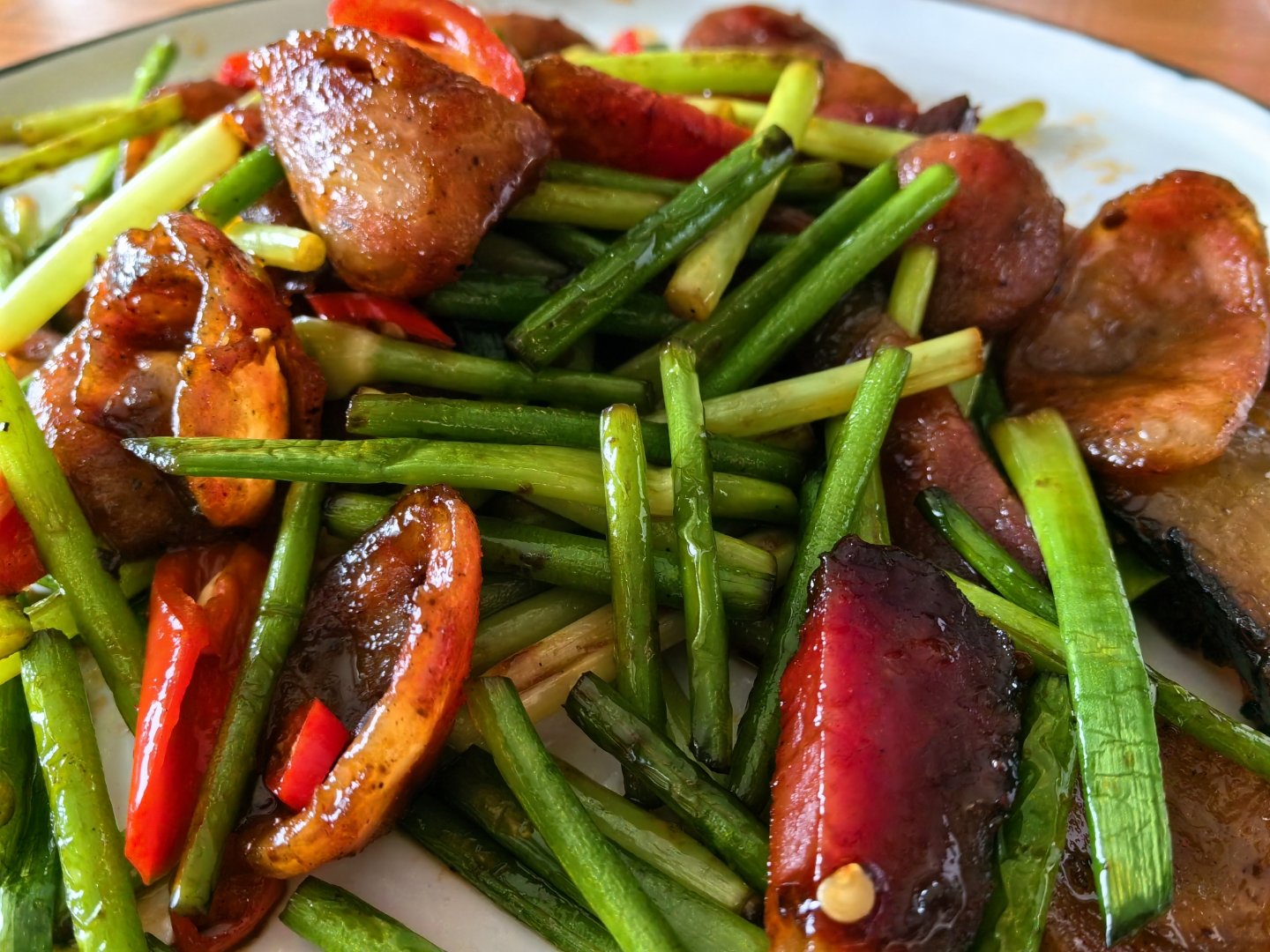 韭菜花炒腊肉,真香!