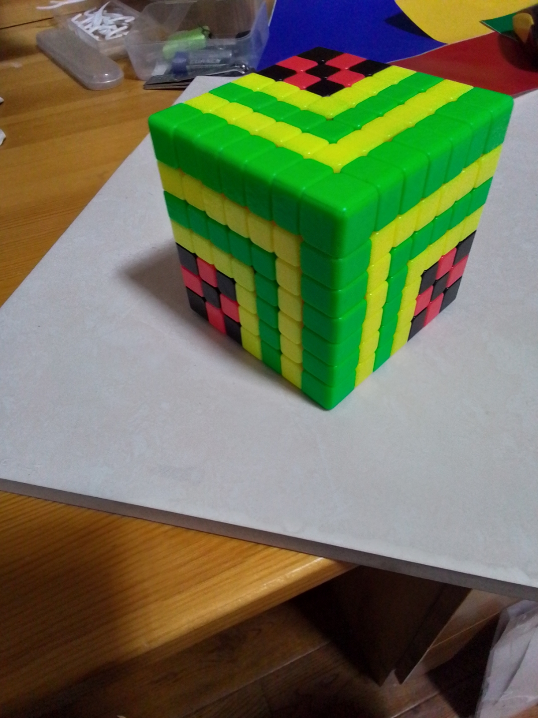 刚刚完成.艺术魔方,魔方的艺术,色彩的舞蹈,思维的舞蹈