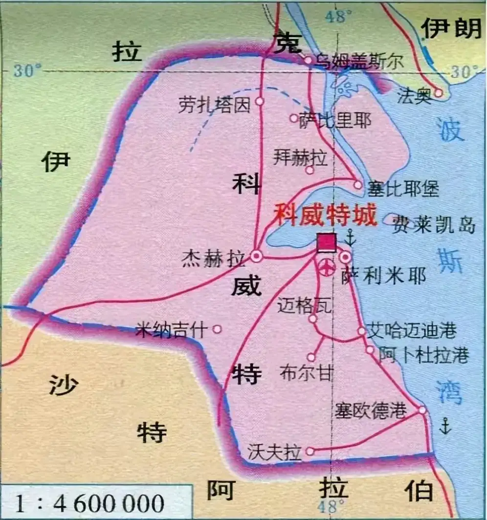 中东小国富饶的石油天然气资源实在让别国羡慕,科威特国土面积仅约1