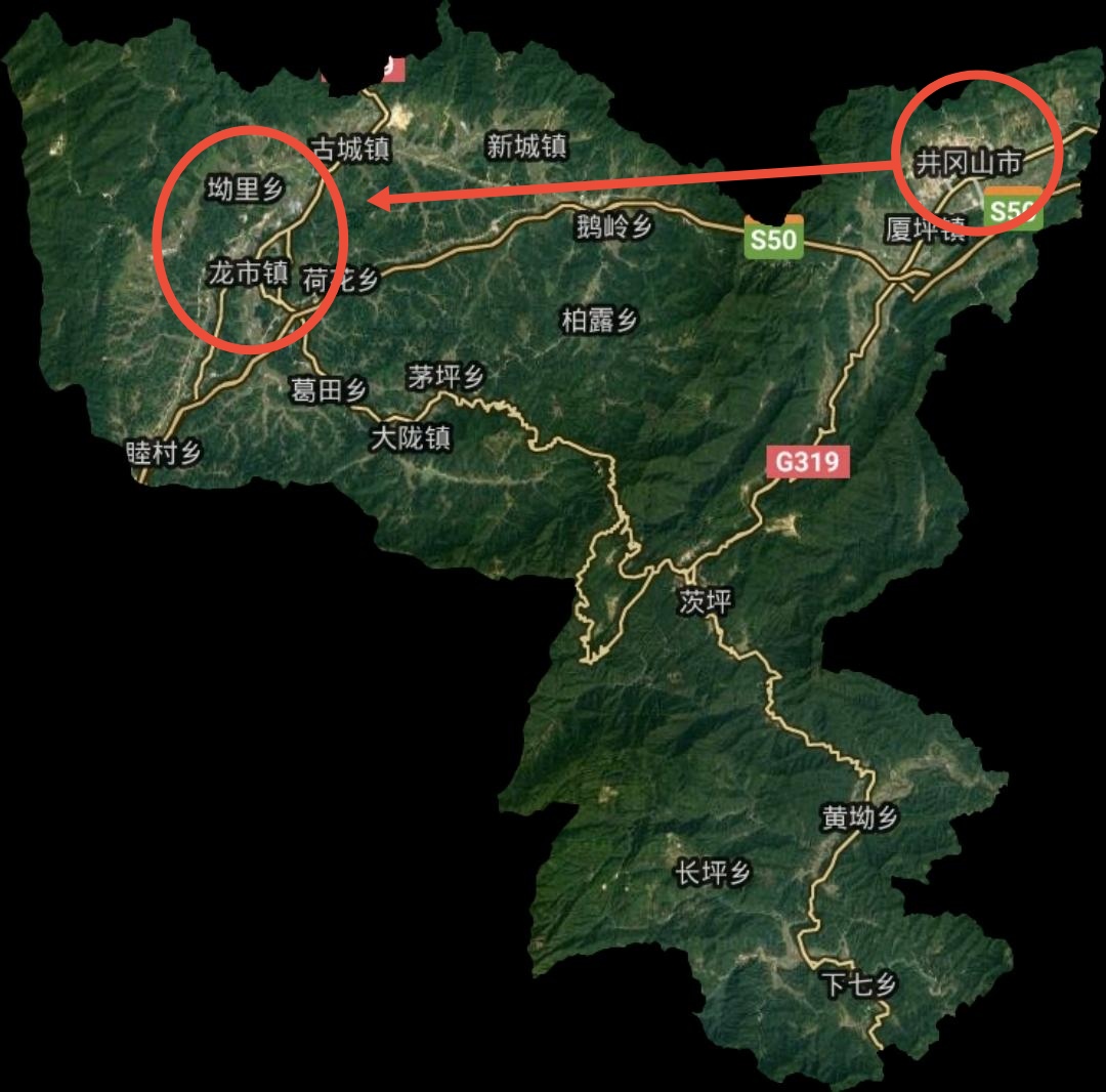 网友建议井冈山县城应搬到茨坪镇,从地理位置来说,茨坪镇地处中间交通