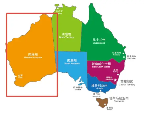 澳大利亚最大的州西澳大利亚州,面积高达252万平方公里,人口却仅约270