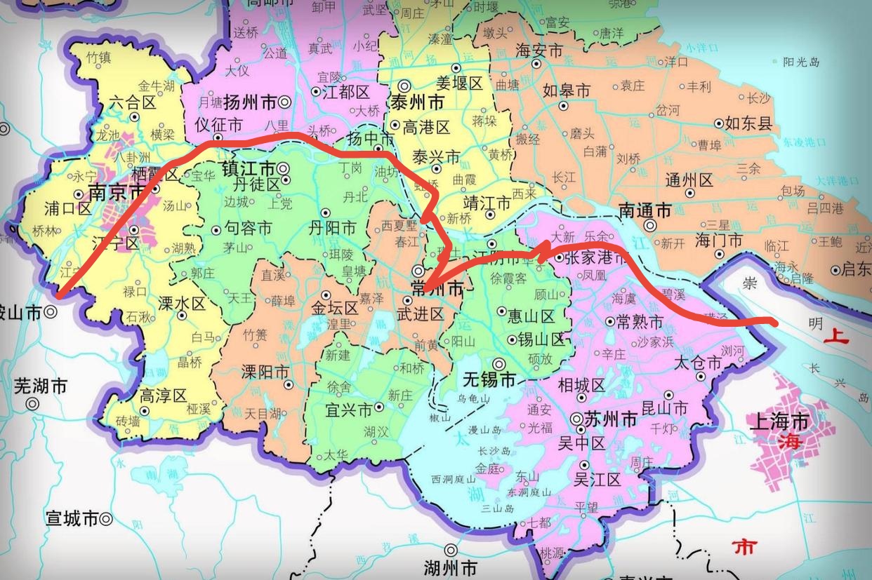 长江沿线城市地图图片