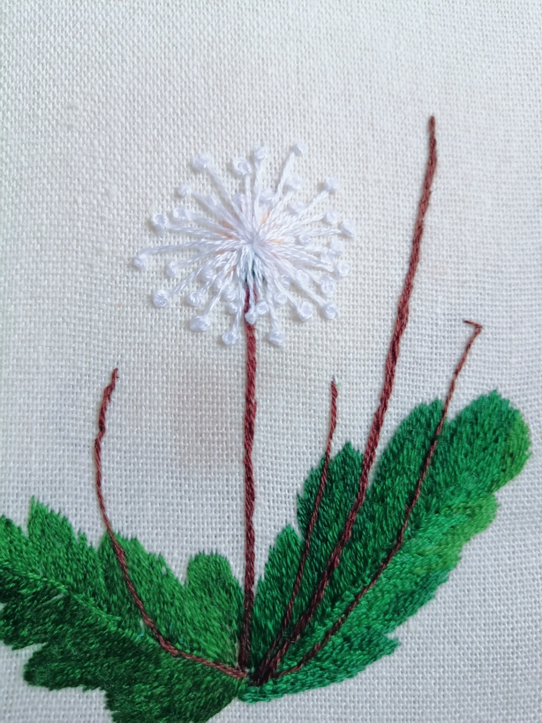 【爱手工爱生活】图案:风中的蒲公英#diy手工刺绣# #原创作品# #手工