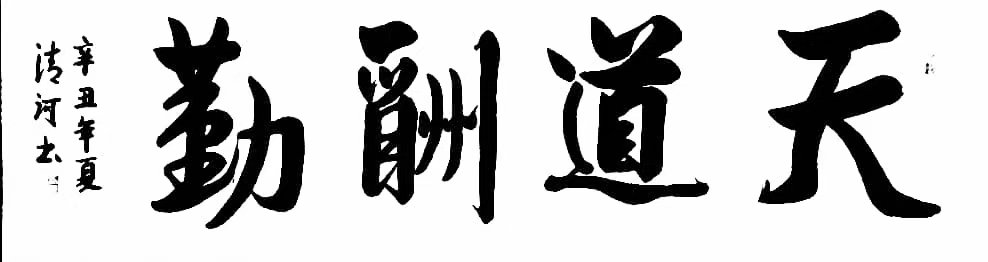 天道酬勤,著名书法家王清河先生墨宝,王清河,现任中国书法院常务理事