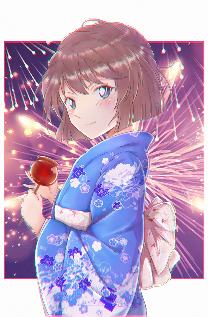 二次元#  浴衣灰原哀 画师[秋cho] uid[9998435]