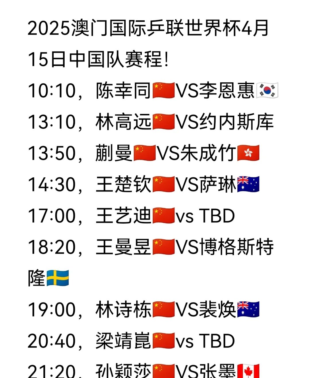 中央5台直播乒乓球时间表：4月13日CCTV5+转播雨燕直播- NBA直播- 足球直播- 世界杯直播 LIVE国乒！附国乒最新消息