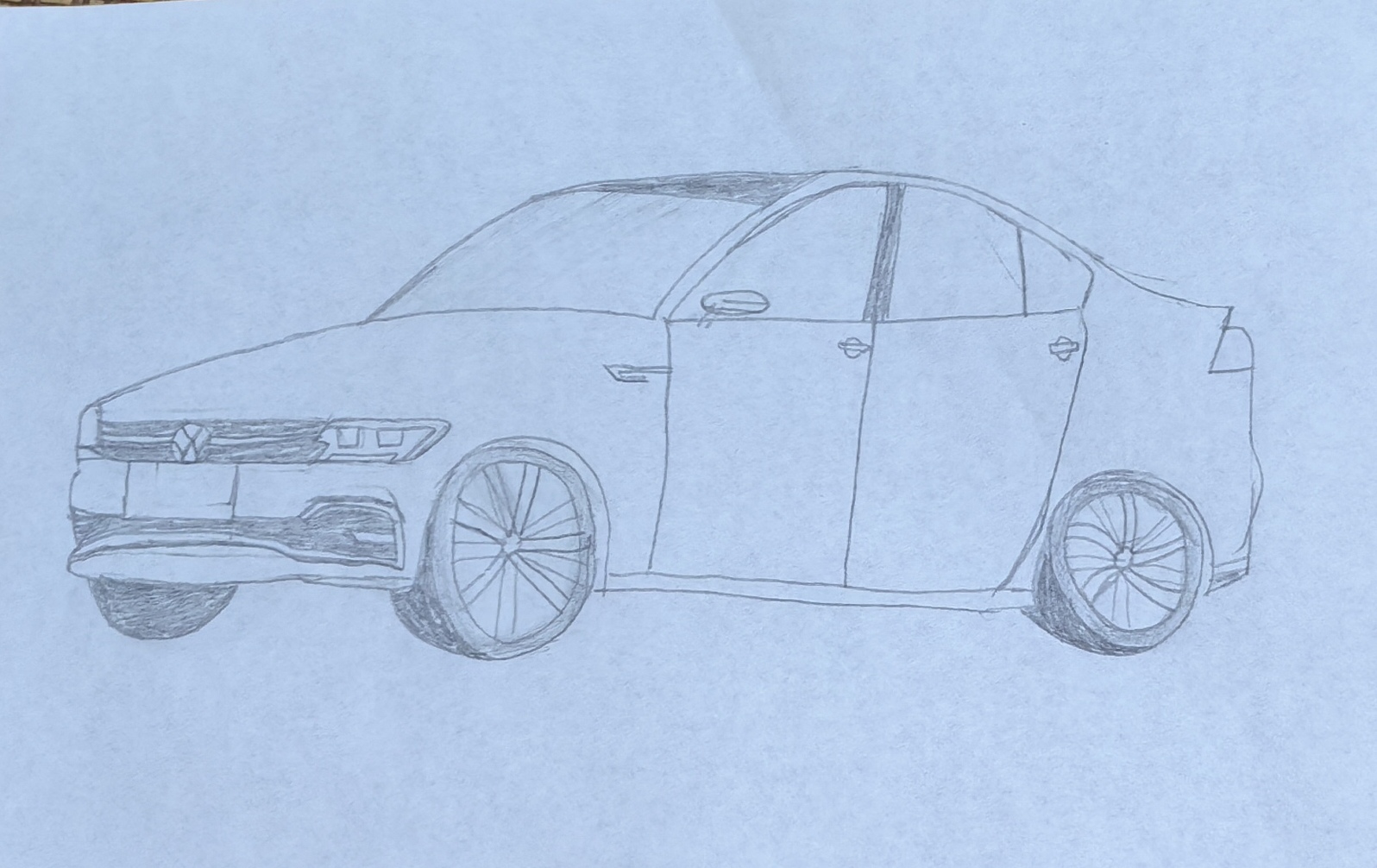 小朋友手绘大众辉昂