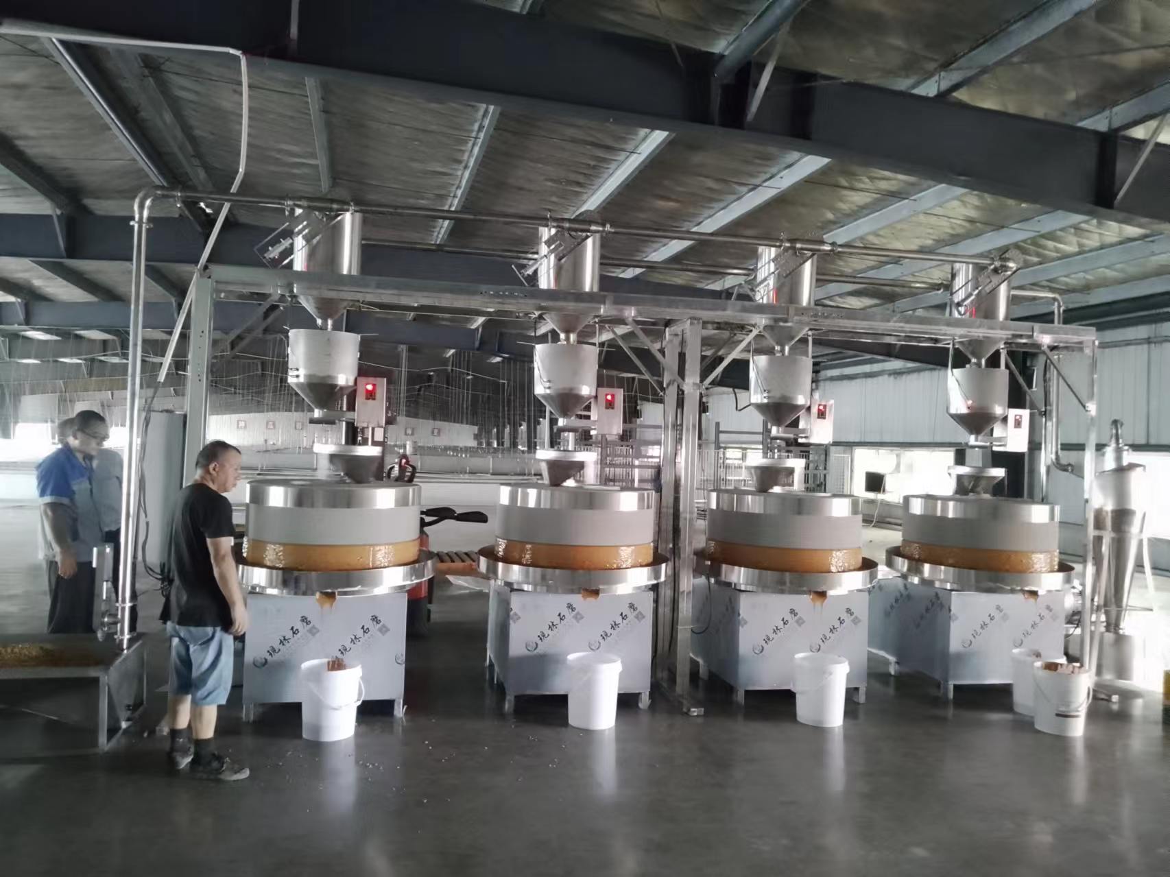 芝麻酱全自动石磨机组