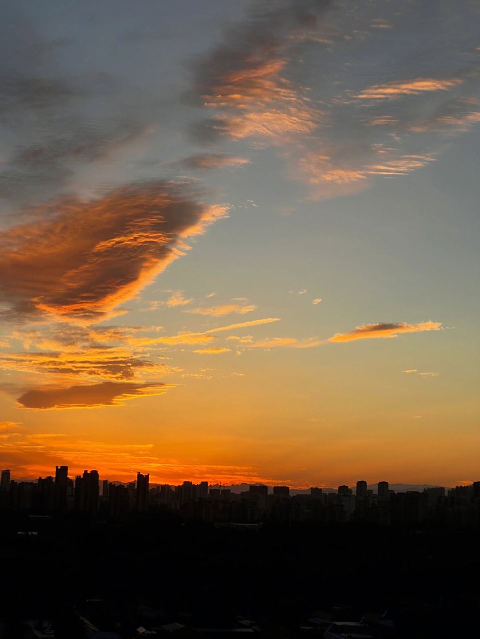 夕阳是一天当中太阳留给天空最美的笑容.