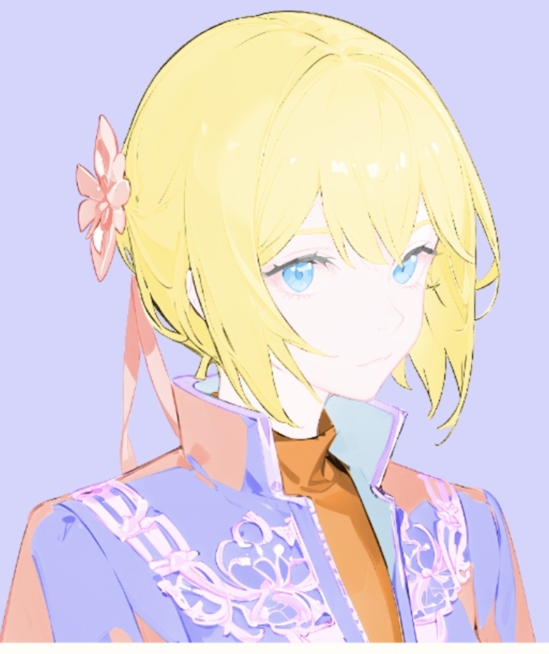 图中这位金发蓝眼的少女,仿佛是童话里走出的公主.