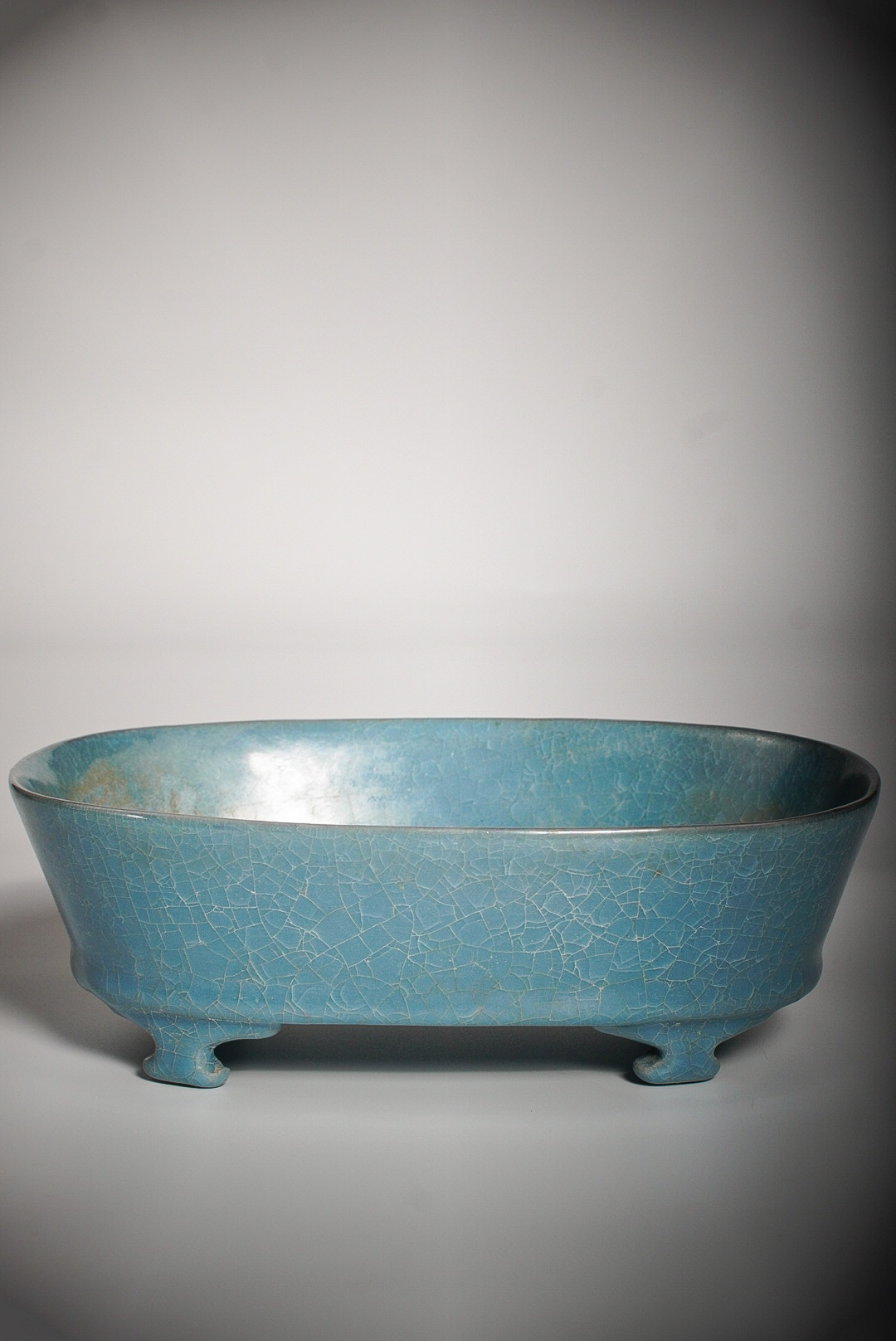 五大名窑之汝窑天蓝釉水仙盆 #君庭文化典藏精品瓷器欣赏  #君庭位