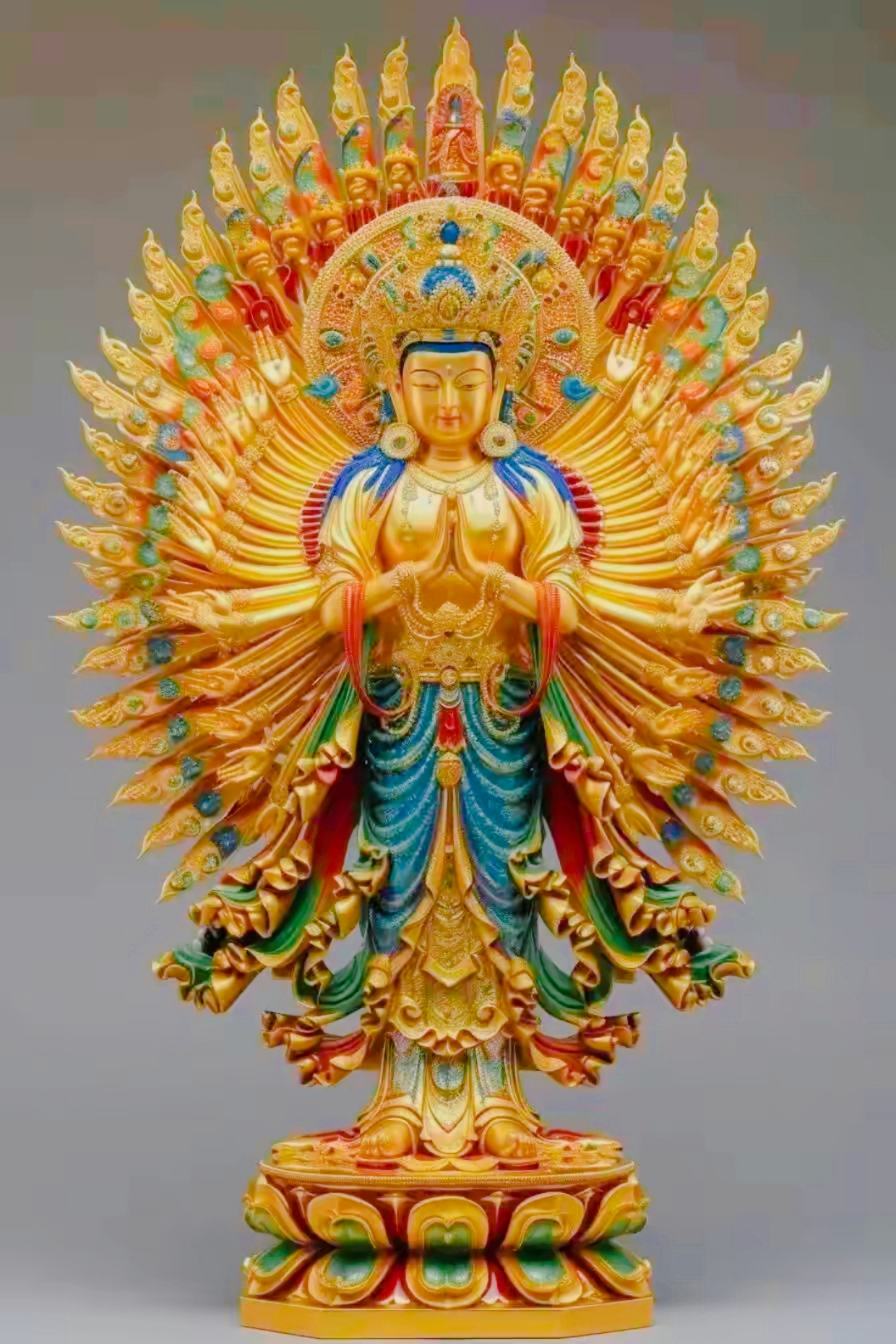 我经常去蔚县的寺庙参观,但关于千手观音的故事知之甚少