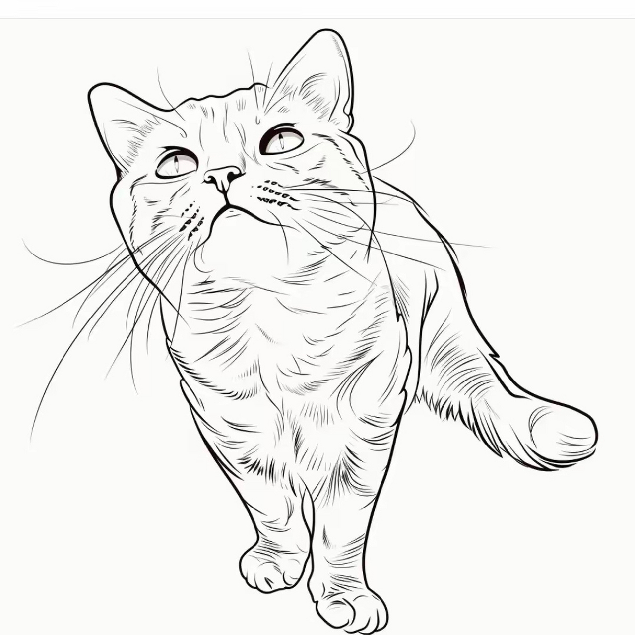 白描|猫咪作品