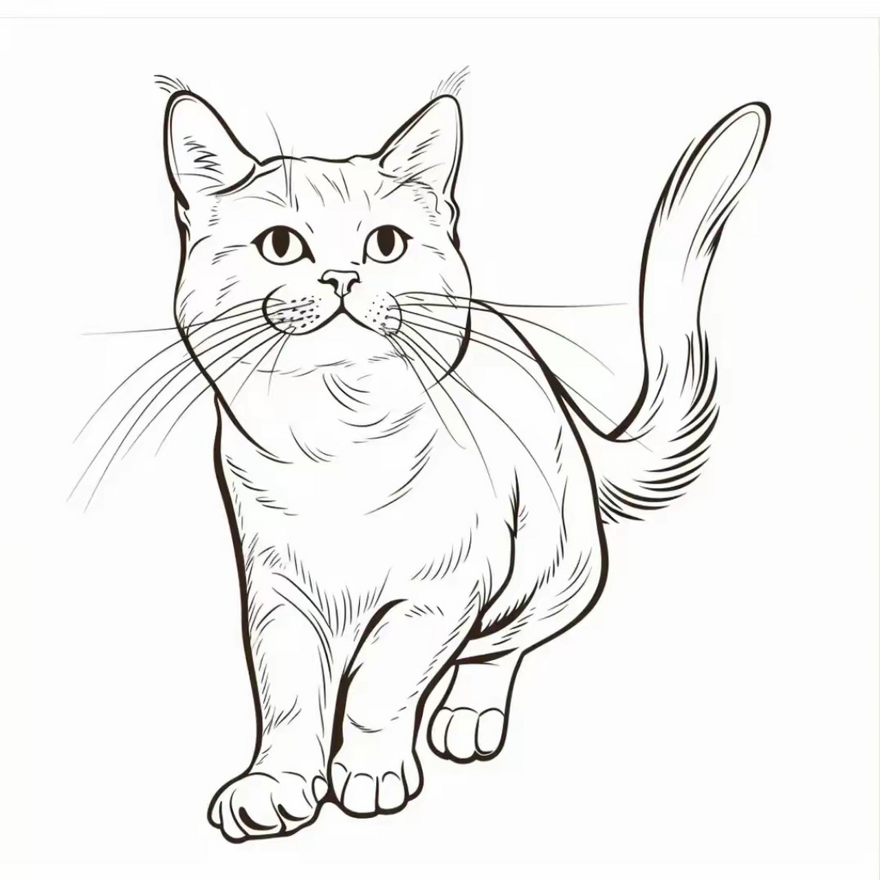 白描|猫咪作品