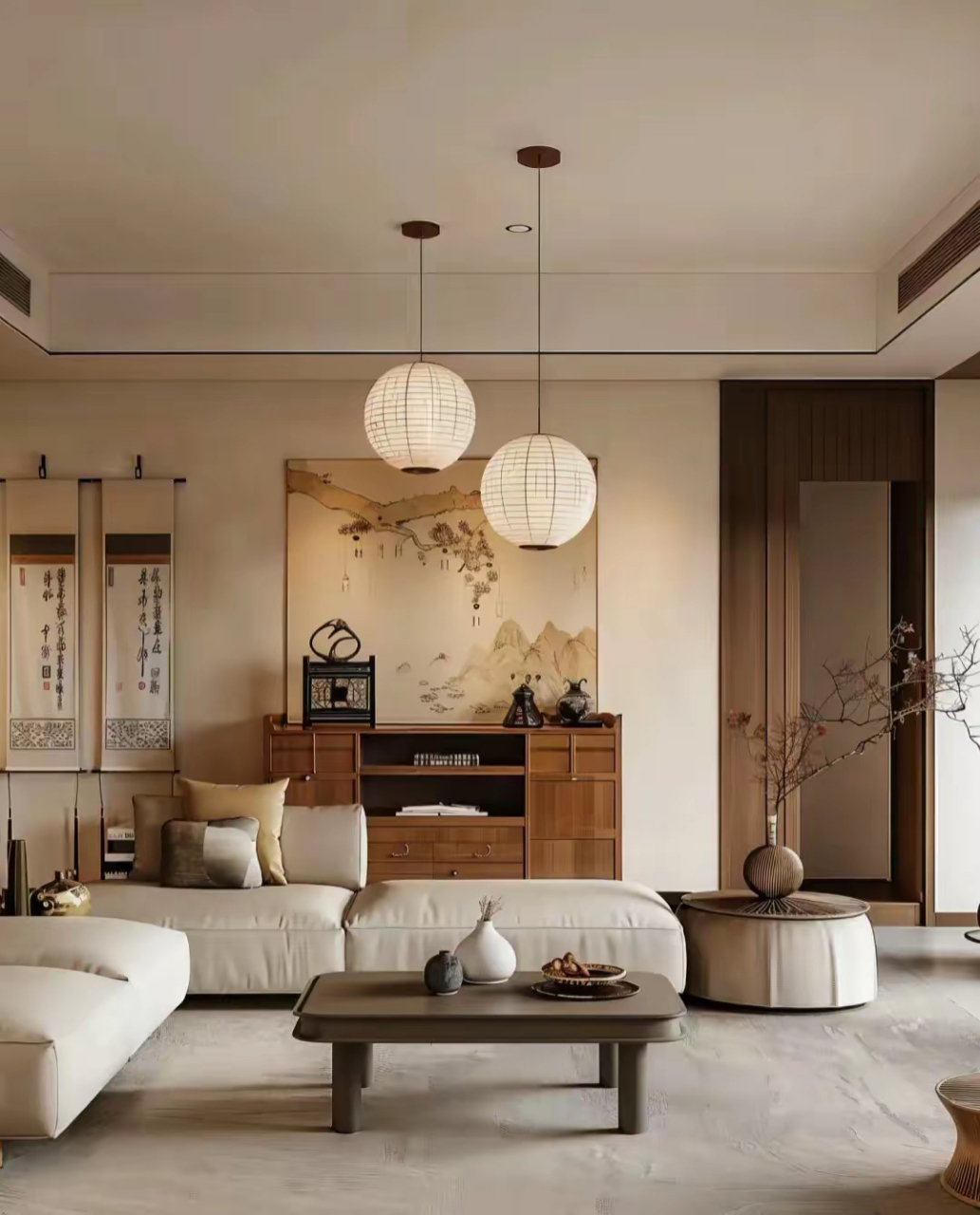 新中式客厅,禅意悠然,共享静谧时光.