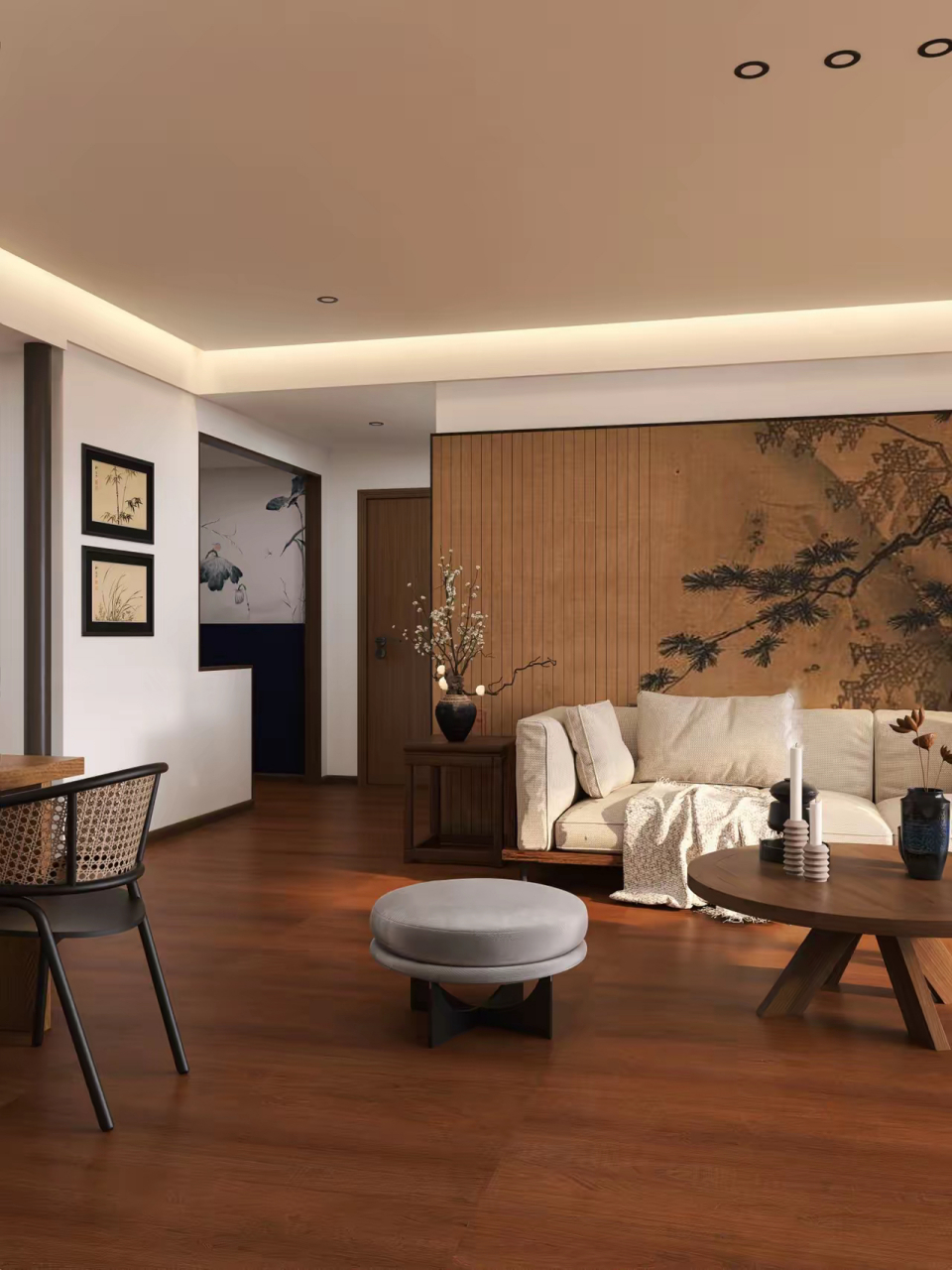 新中式客厅,禅意生活,从一扇窗开始.