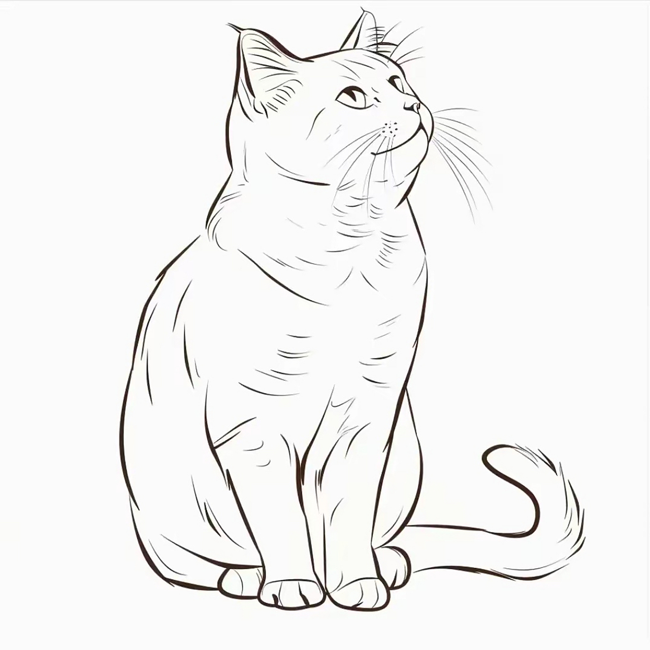 白描|猫咪作品