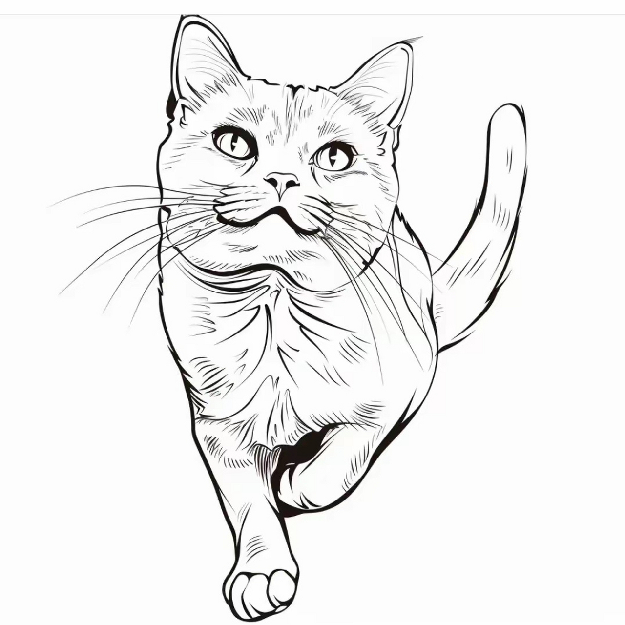 白描|猫咪作品