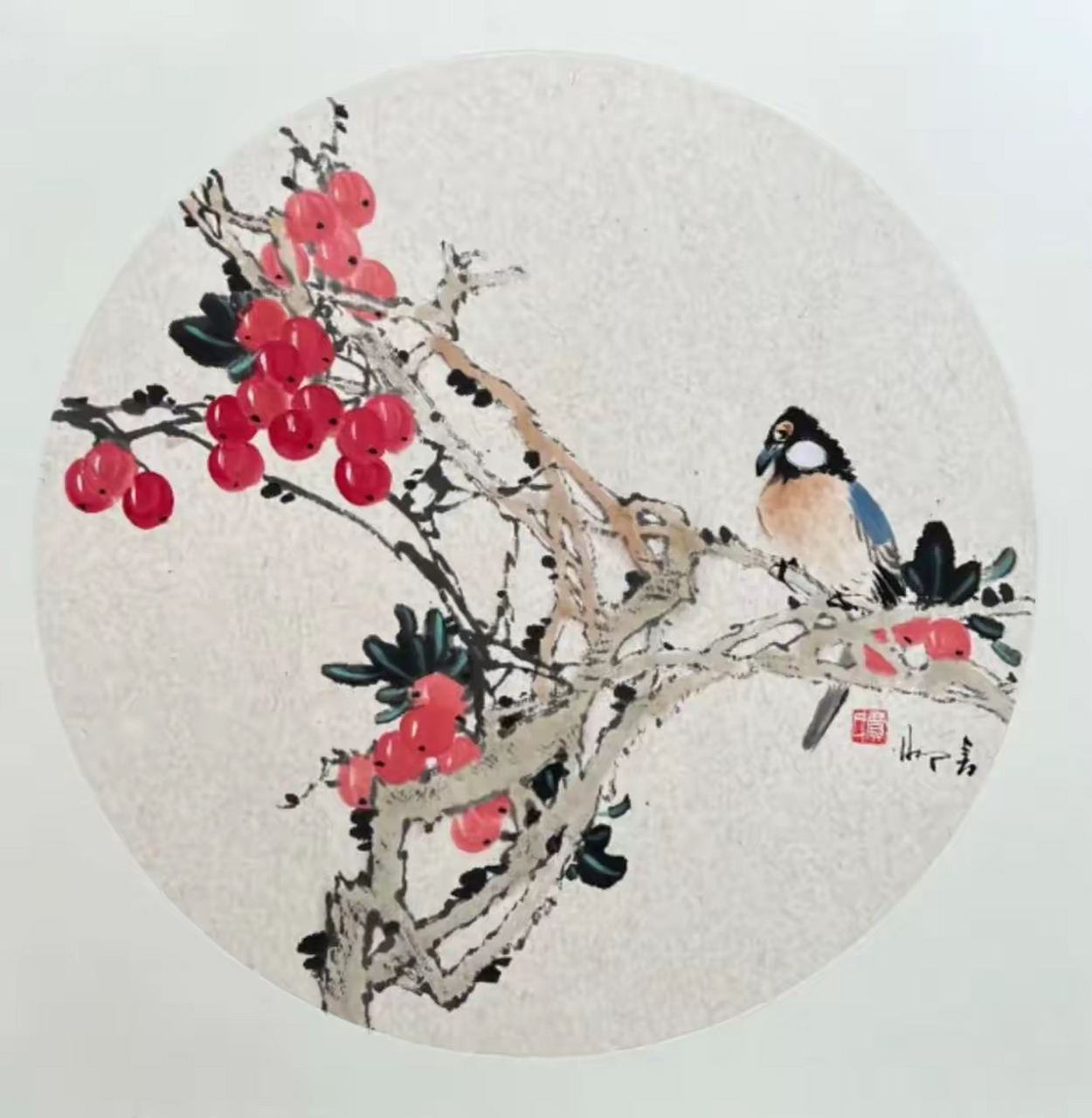 国画| 花鸟写意作品 春意盎然,黄鹂轻啼,枝头跃动生命的韵律.