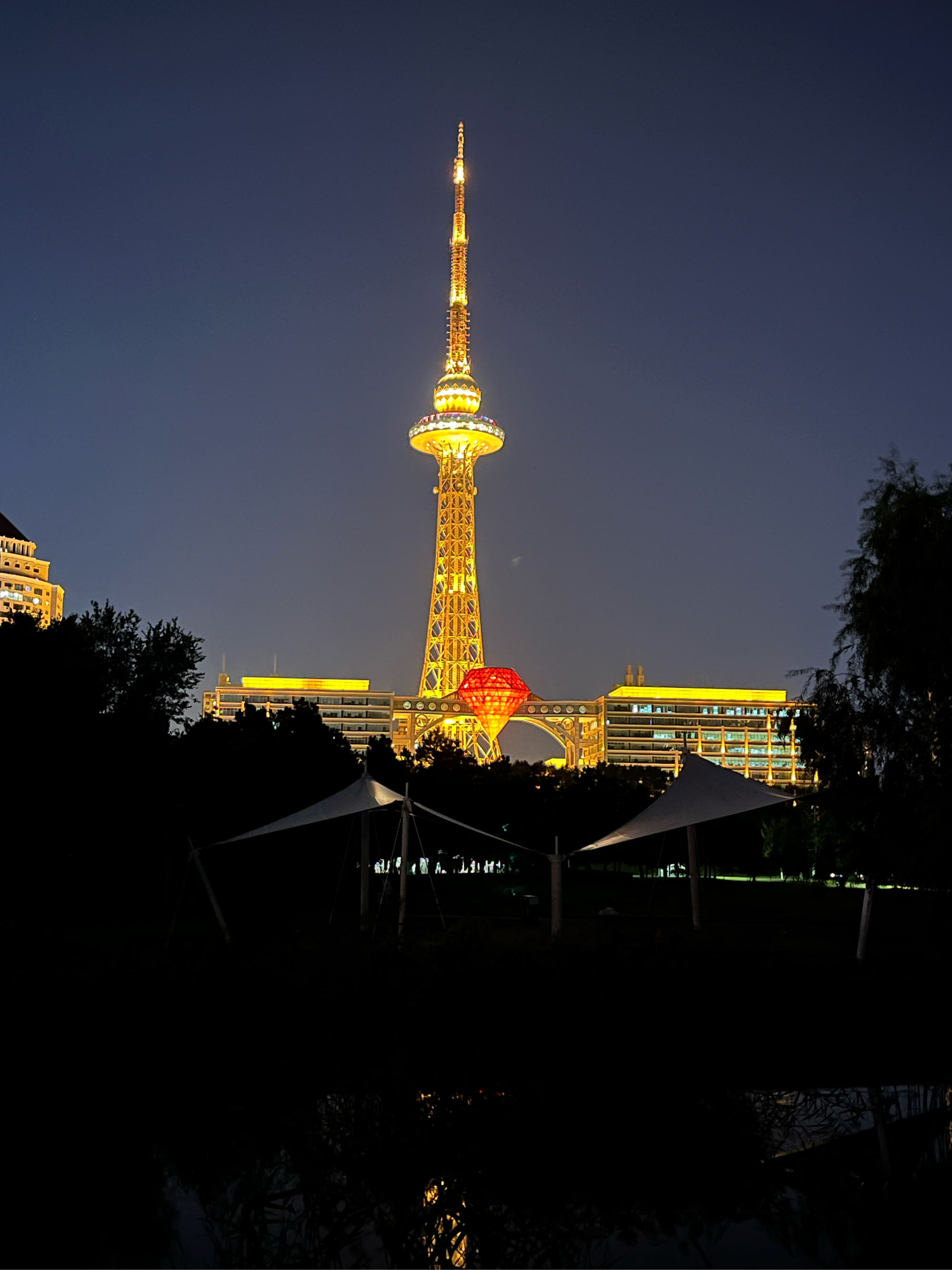 龙塔夜景图片图片