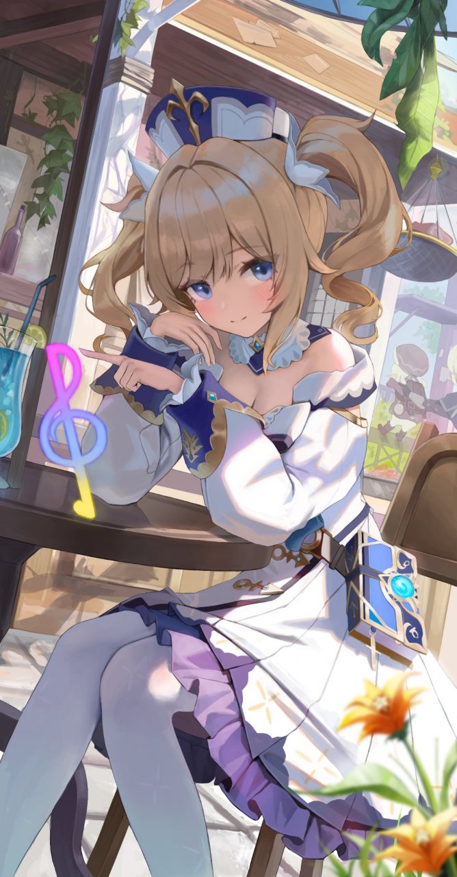 原神# 芭芭拉 只属于你的夏日午后的独处～ 画师:yarn