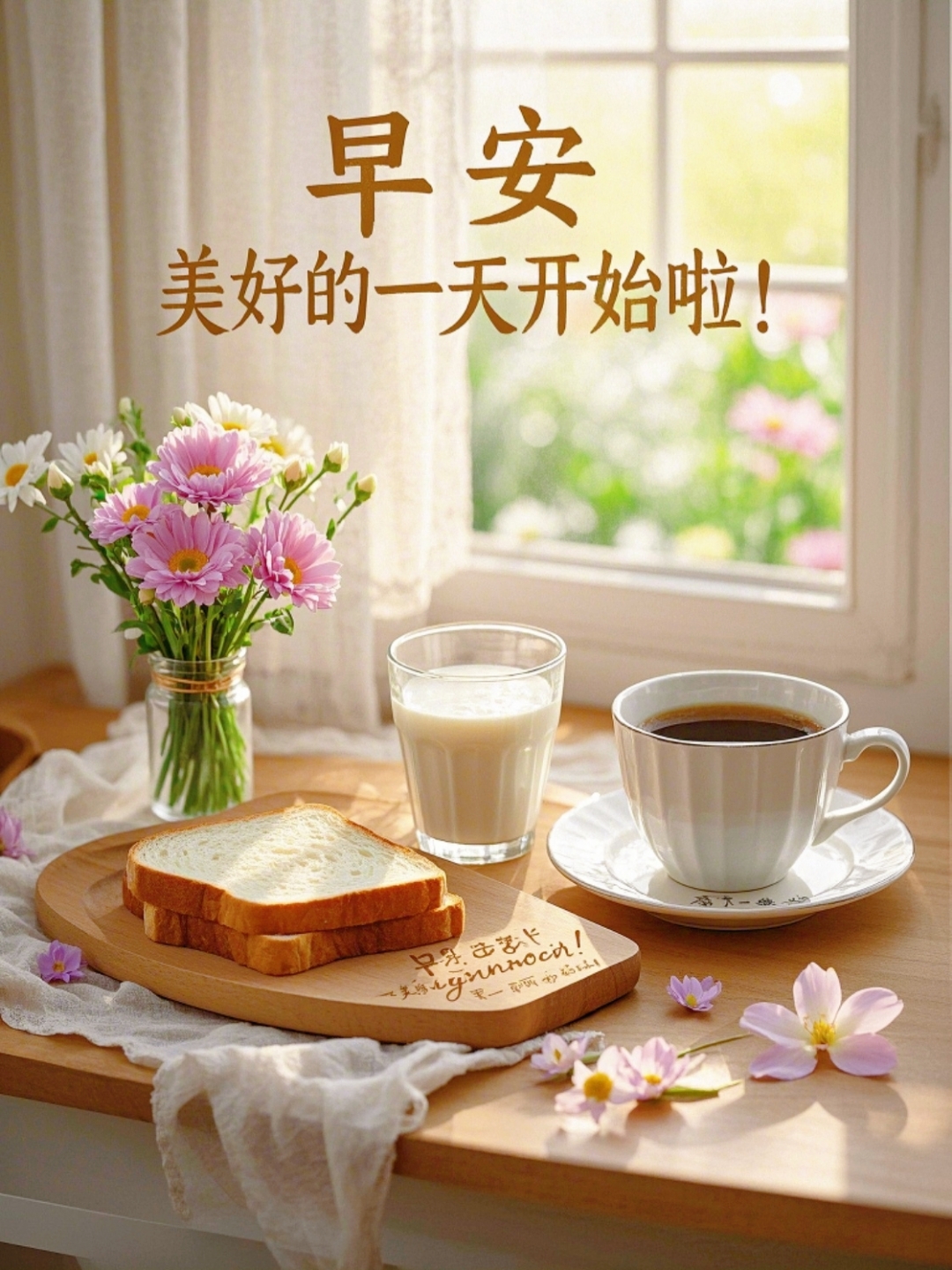 幸福紧绕你身边,早安,愿你梦想成真笑语喧!