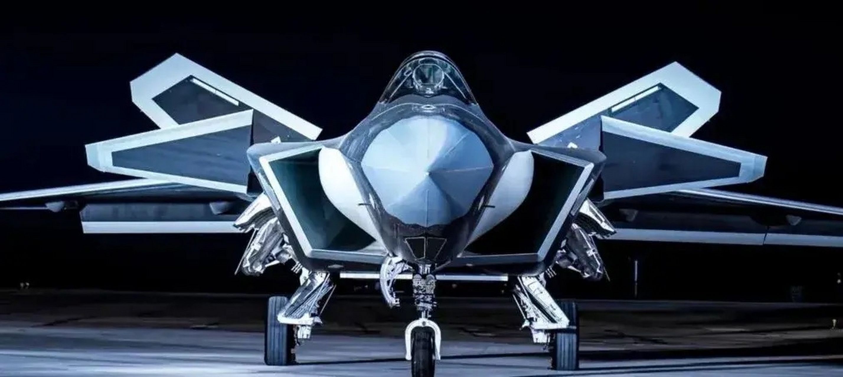 全球现役的五代战机正面照对比图,目前,第五代战机已经服役就只有中美