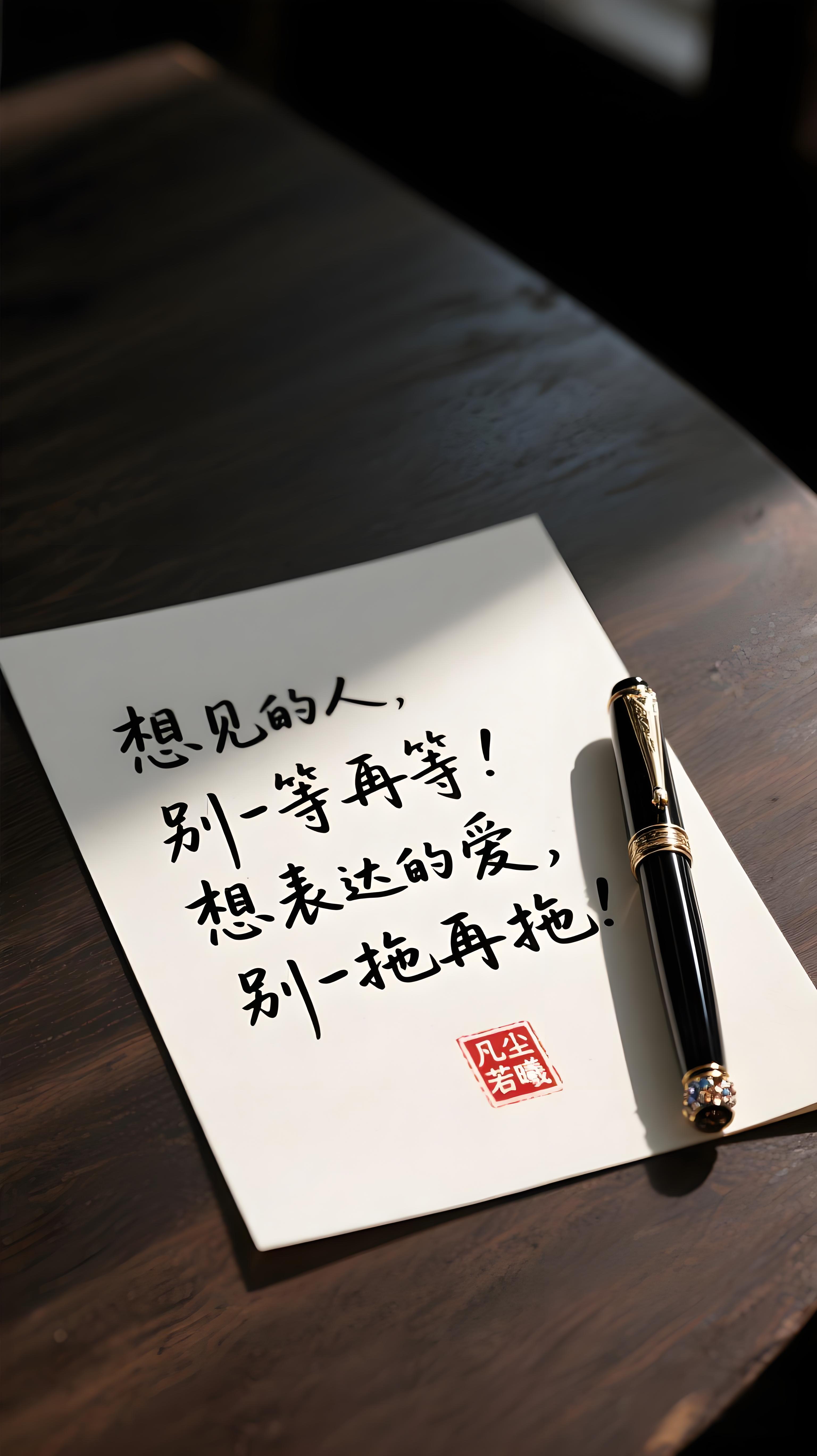 想见的人,别一等再等! 想表达的爱,别一拖再拖!