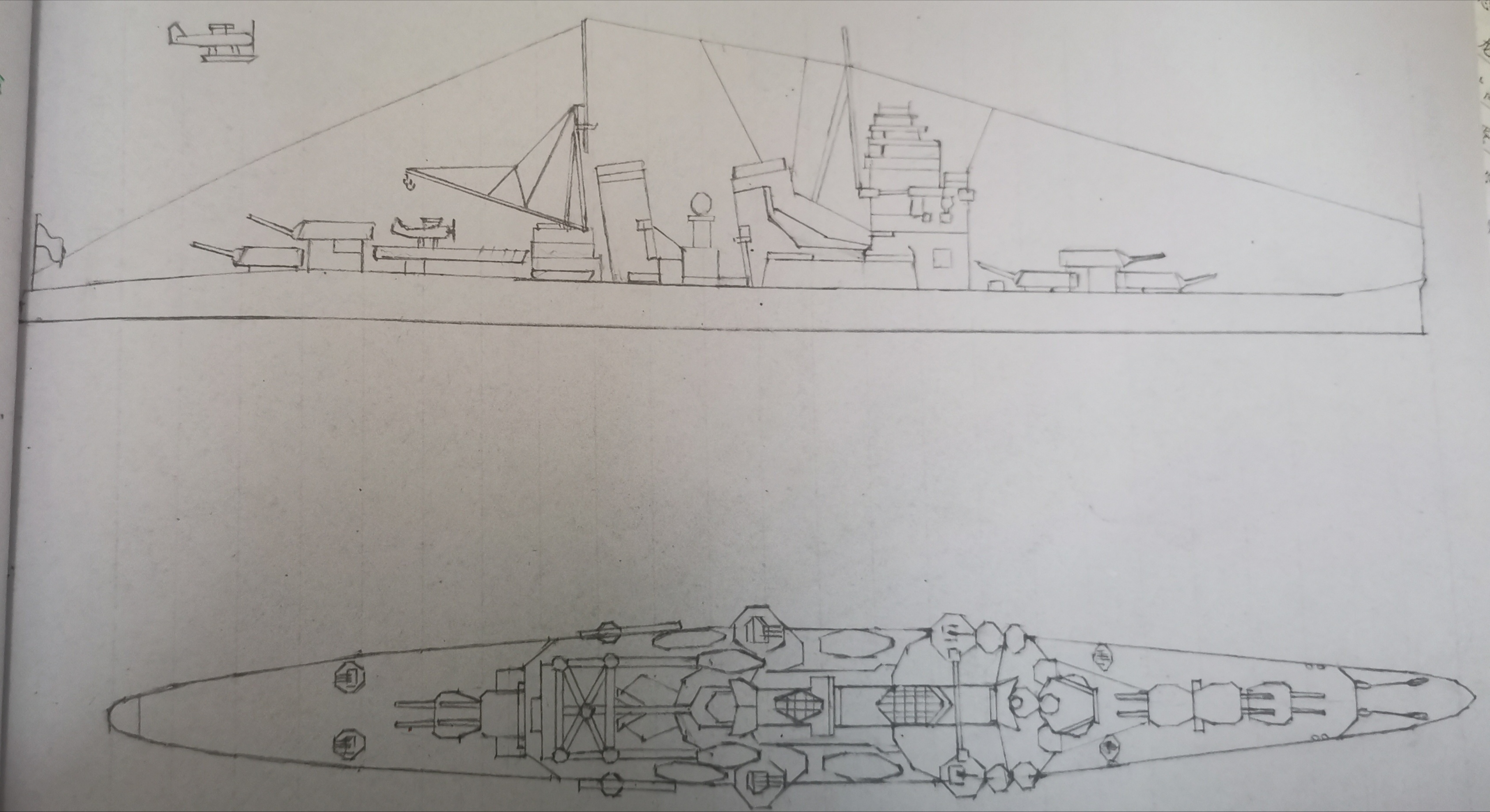 重巡洋舰(上)这应该是最全最细的手绘军舰了,求赞